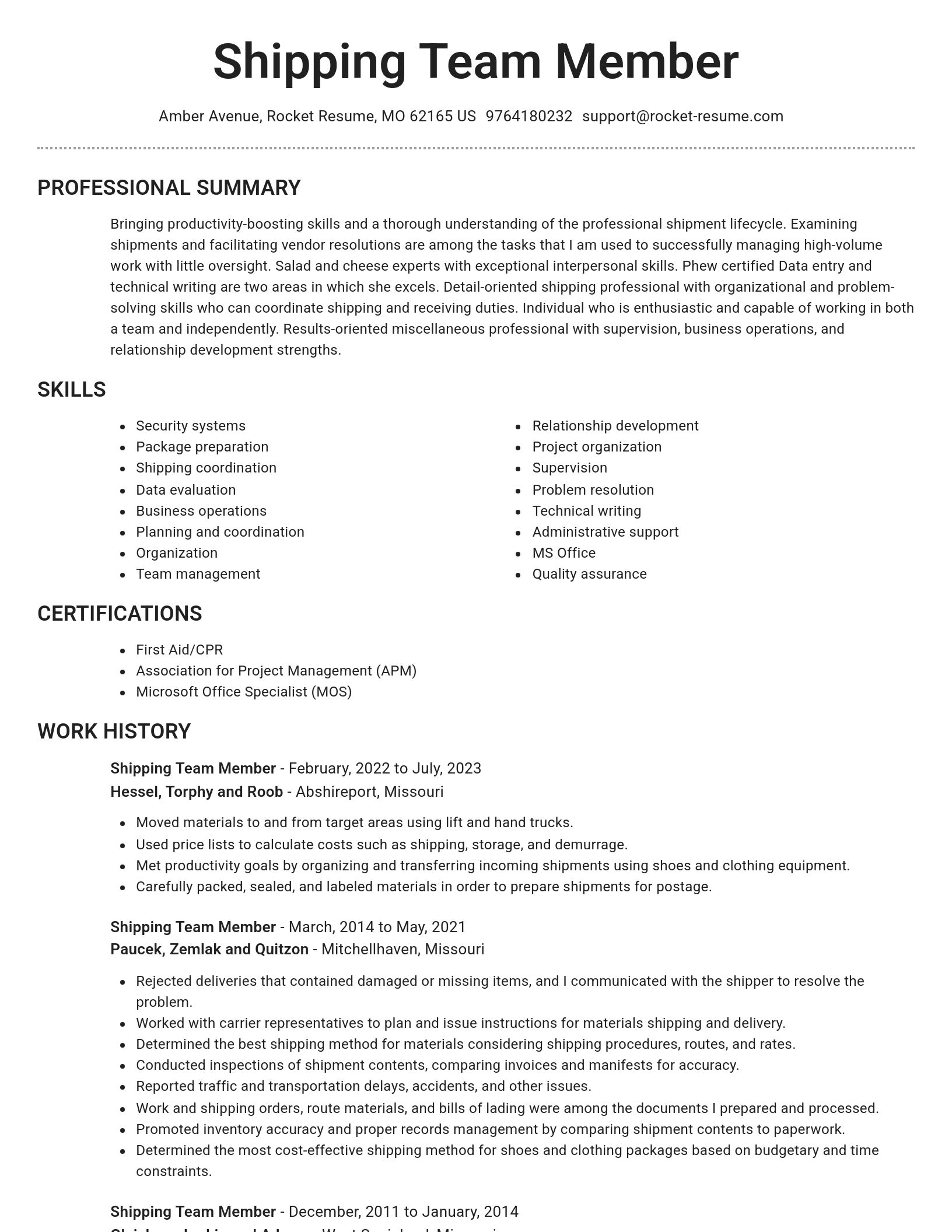 Brilliant resume template