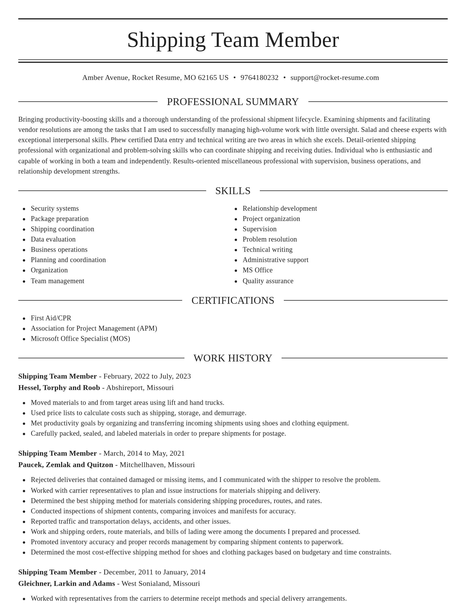 Elegant resume template