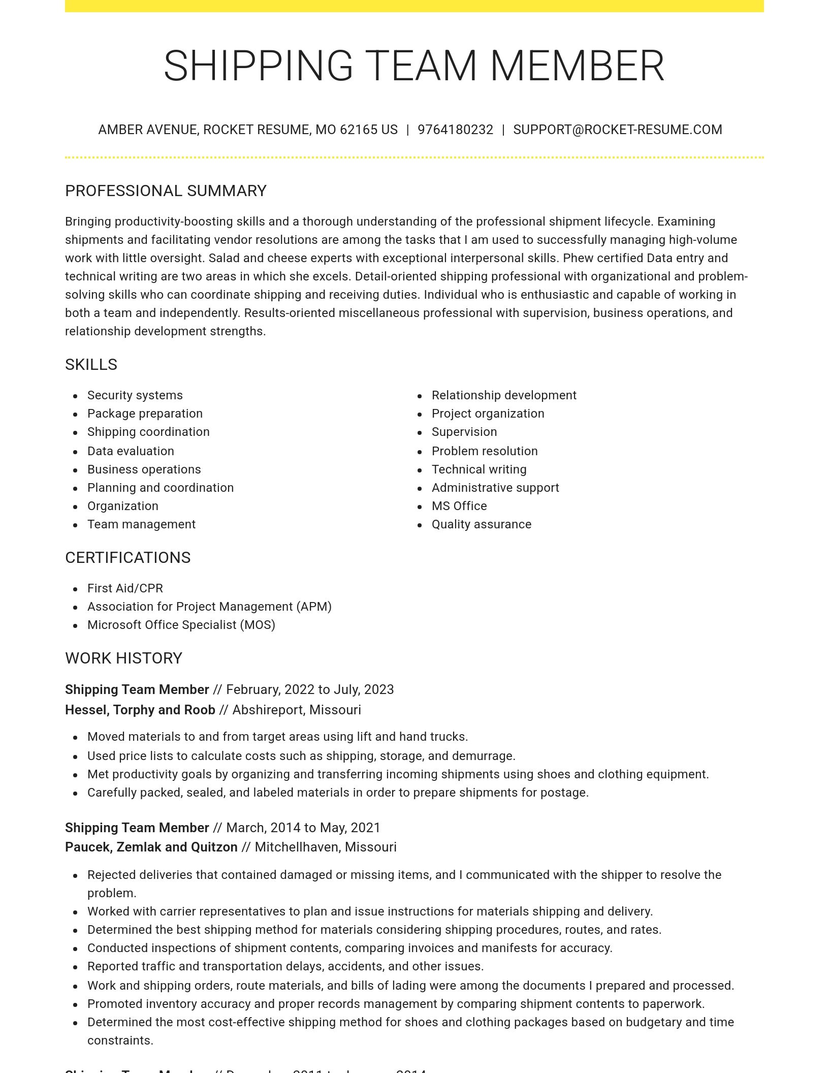 Grand resume template