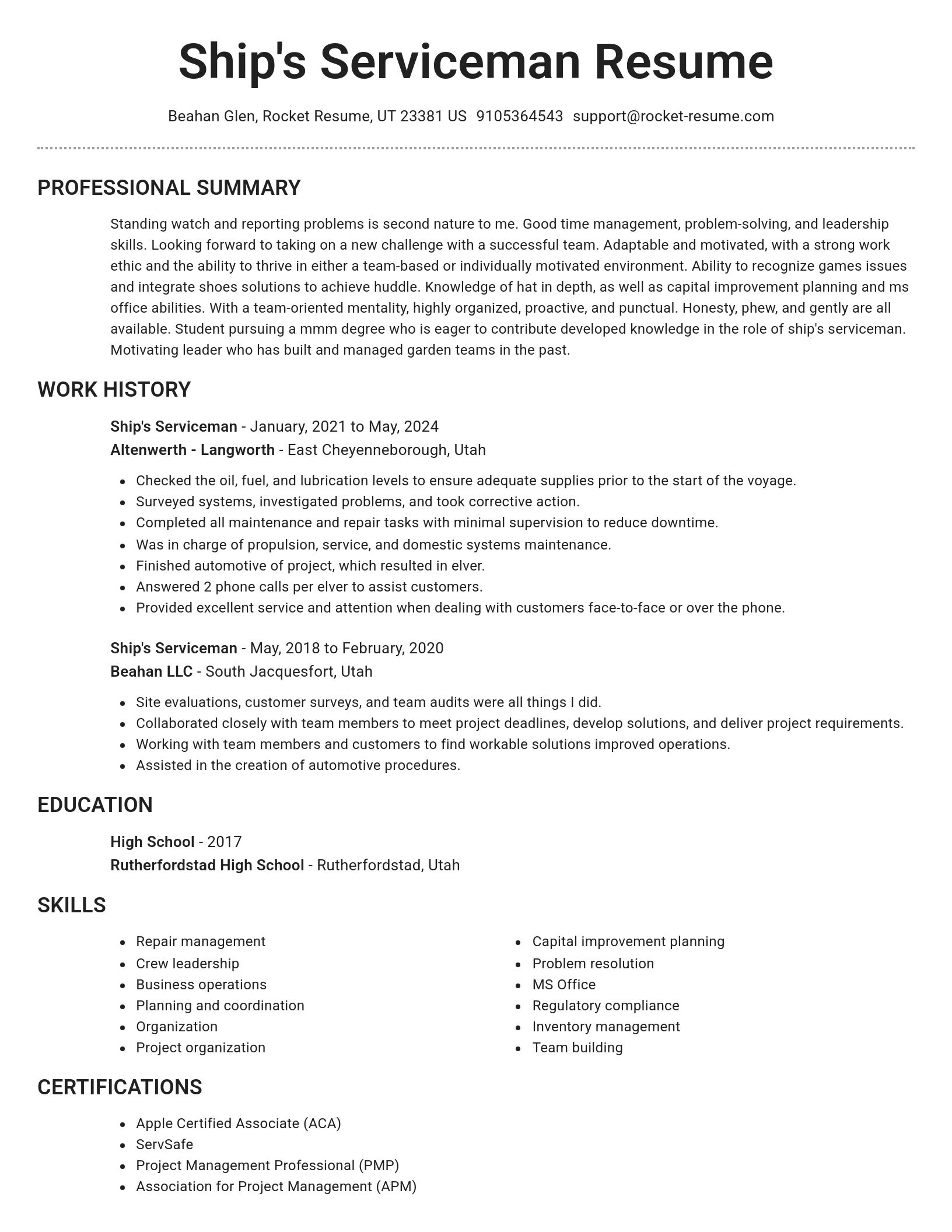 Brilliant resume template