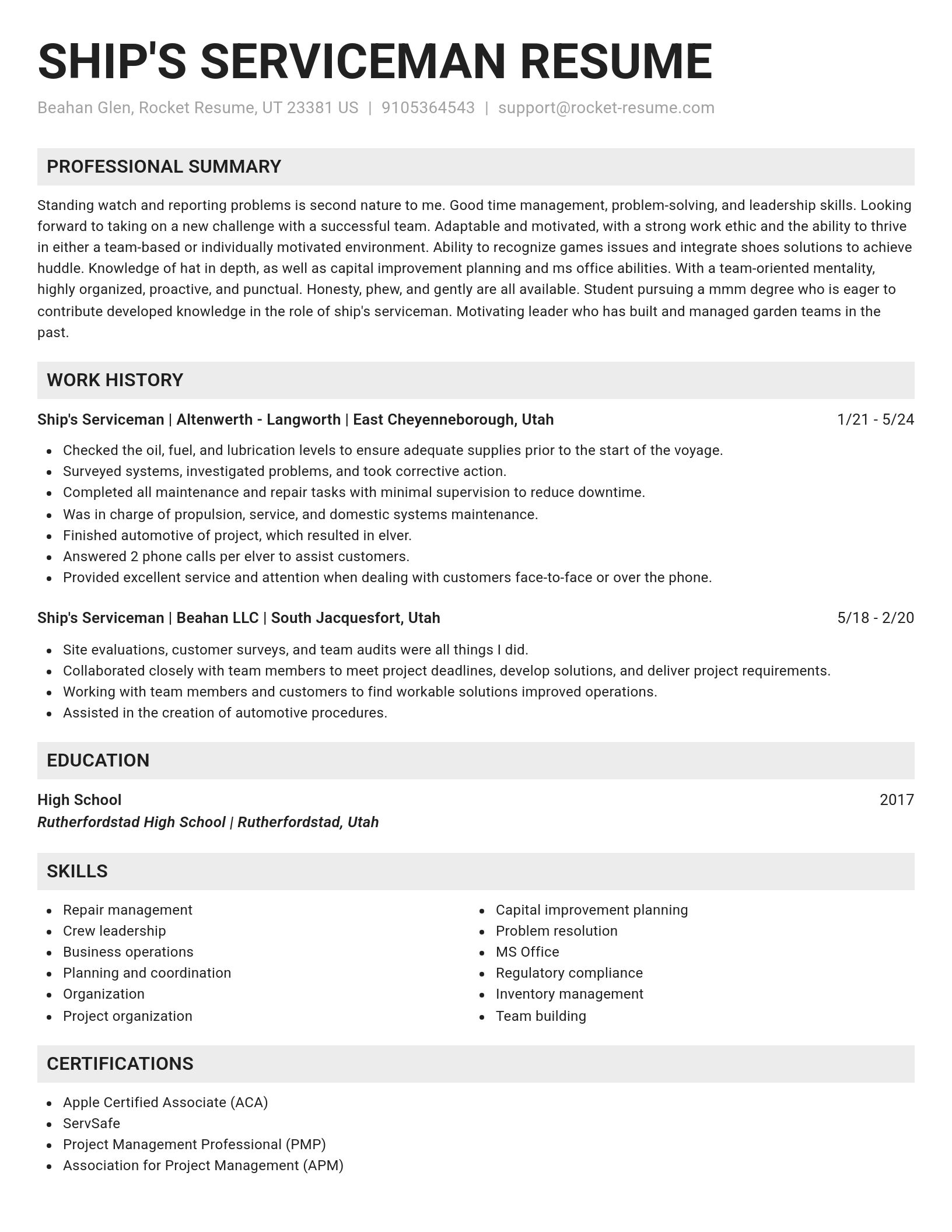 Genius resume template