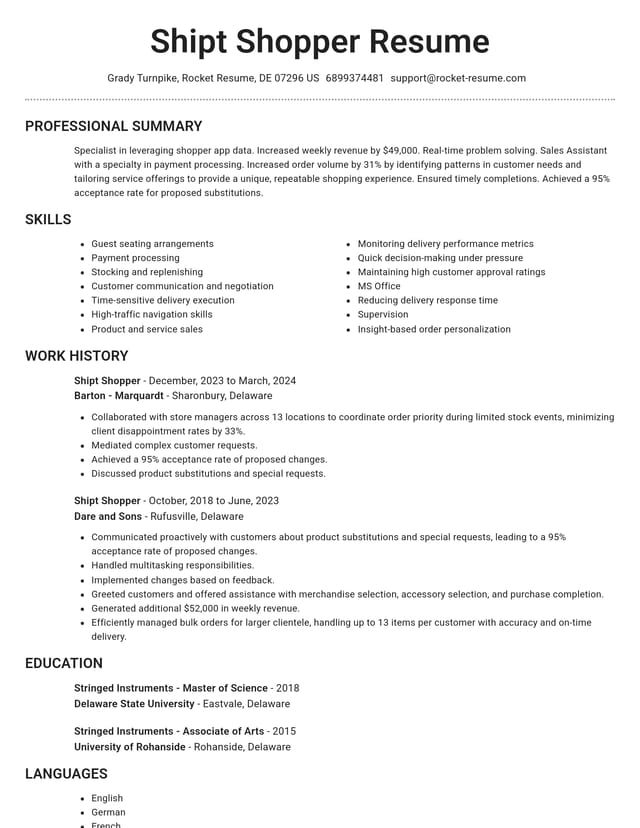 Brilliant resume template