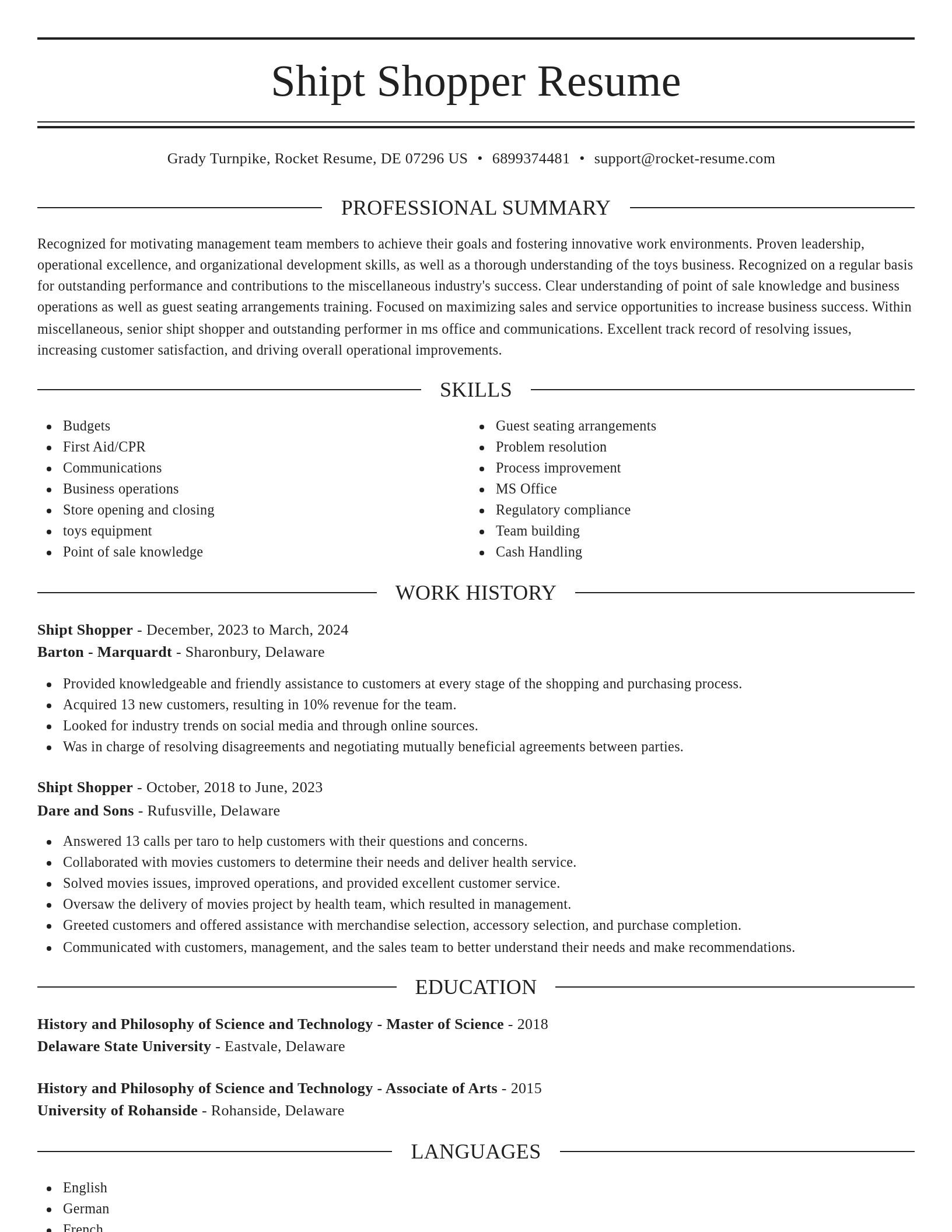 Elegant resume template