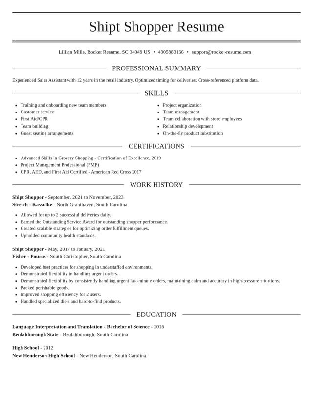 Elegant resume template