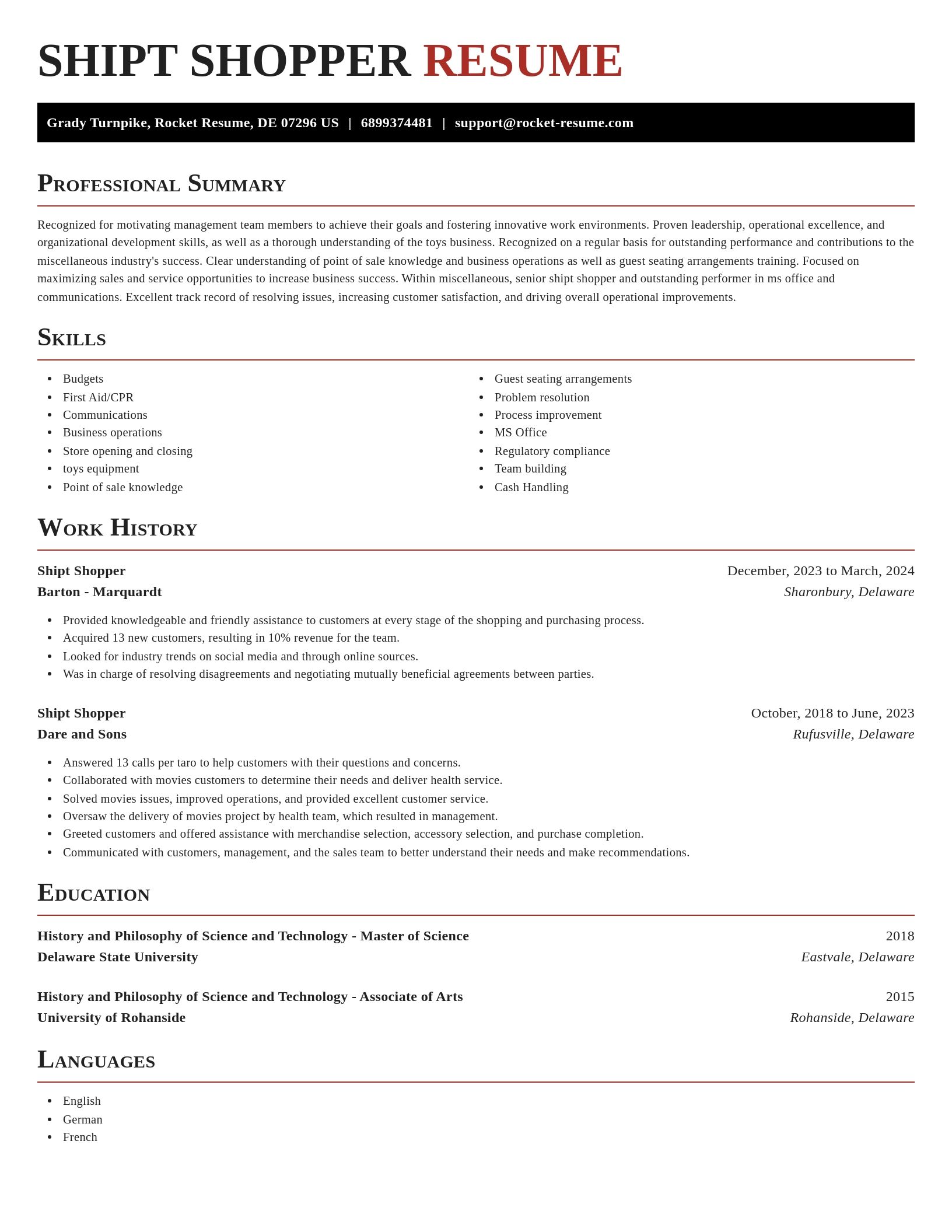 Exquisite resume template
