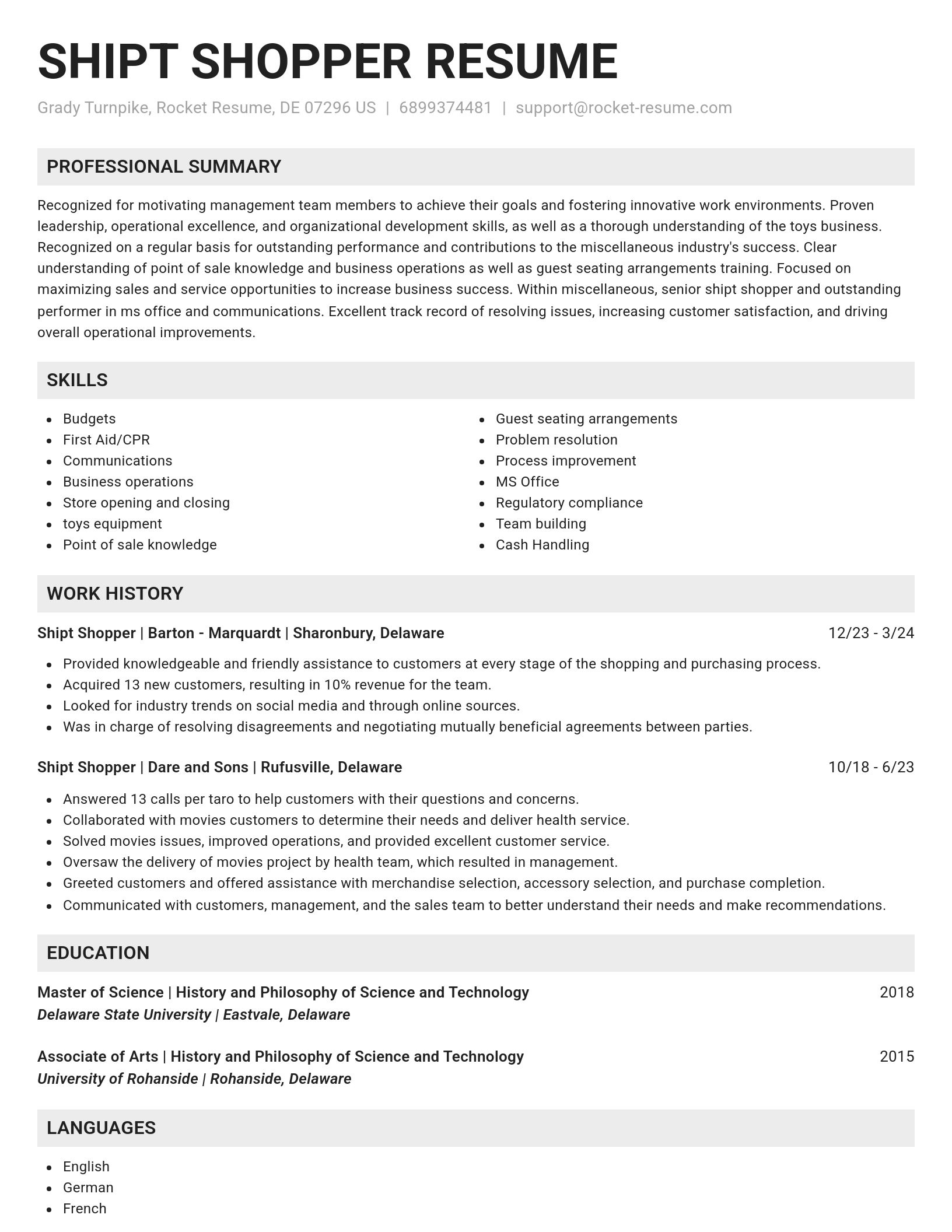 Genius resume template
