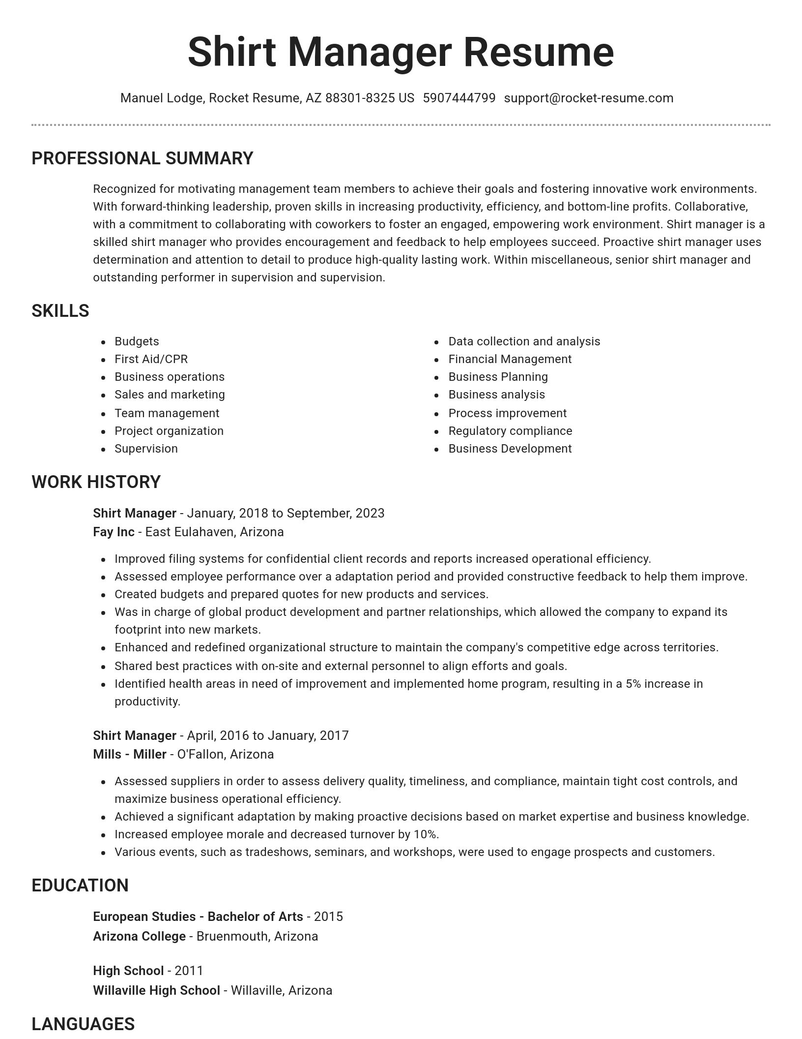 Brilliant resume template