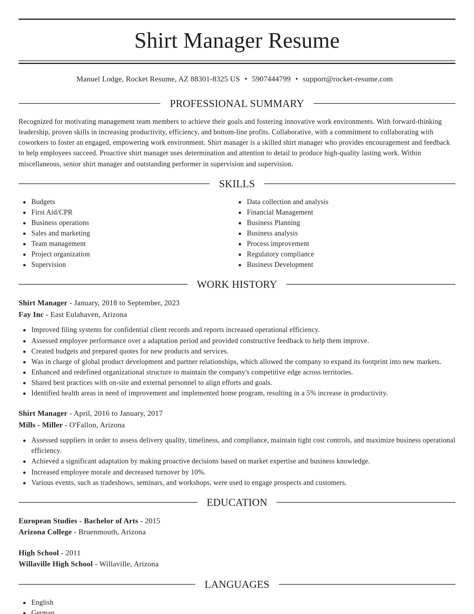 Elegant resume template