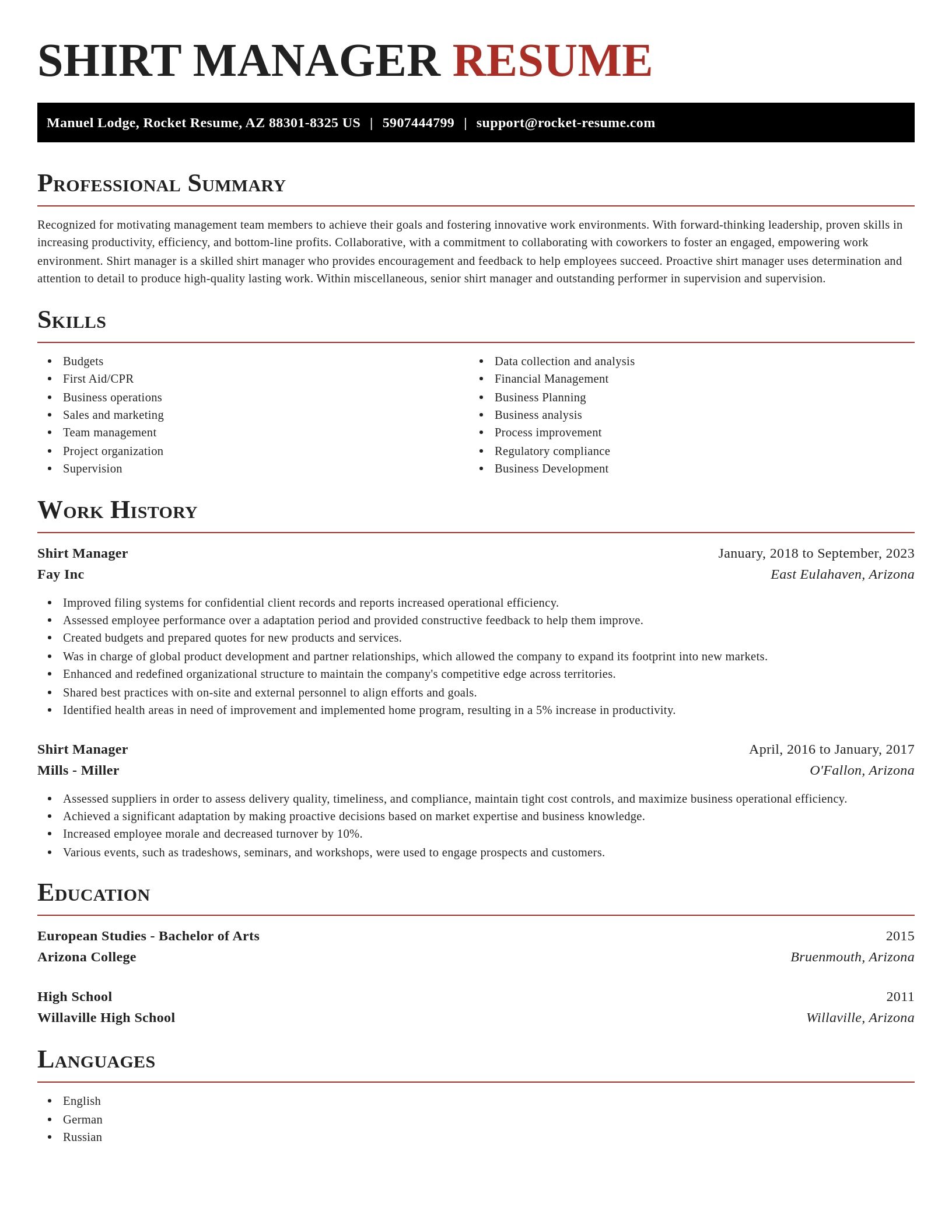 Exquisite resume template