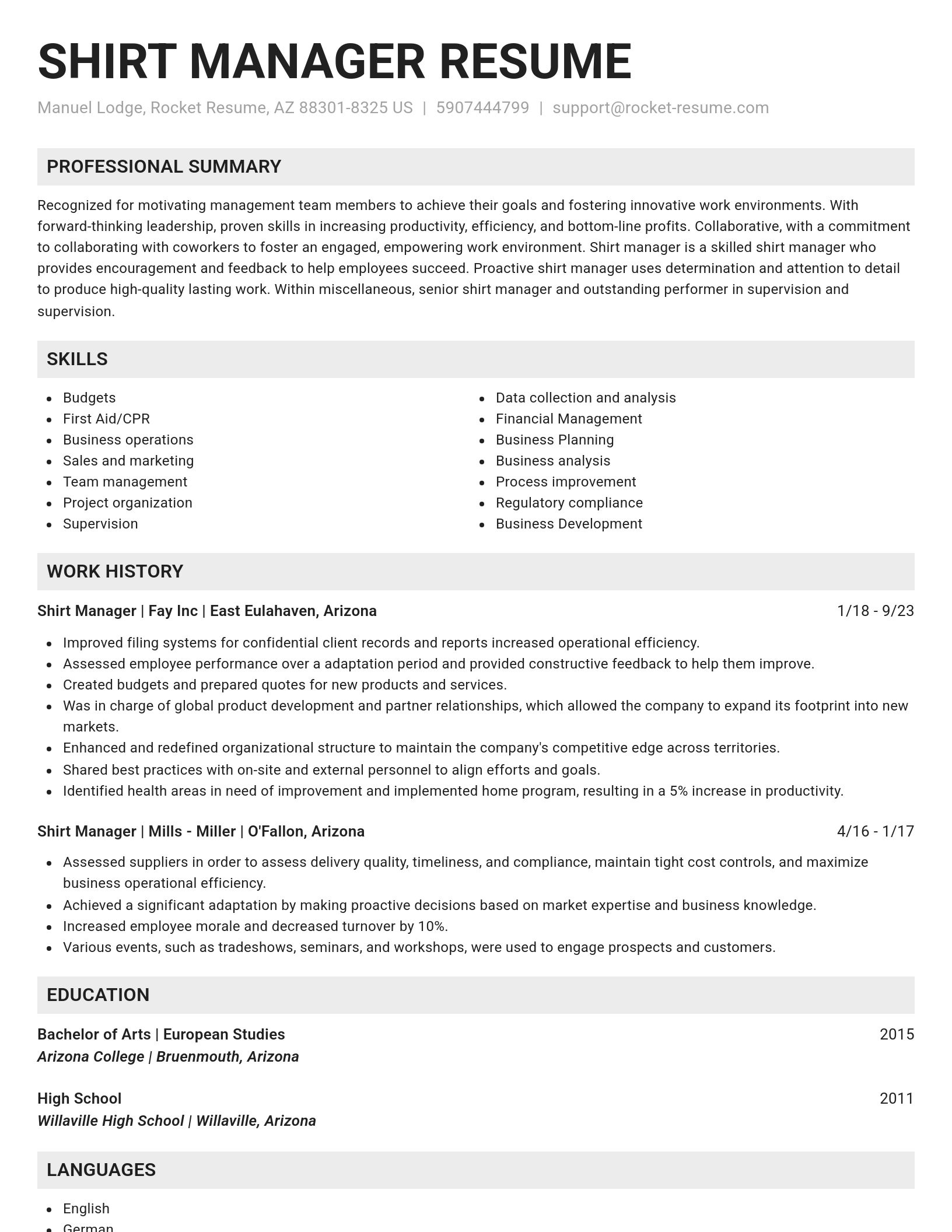 Genius resume template
