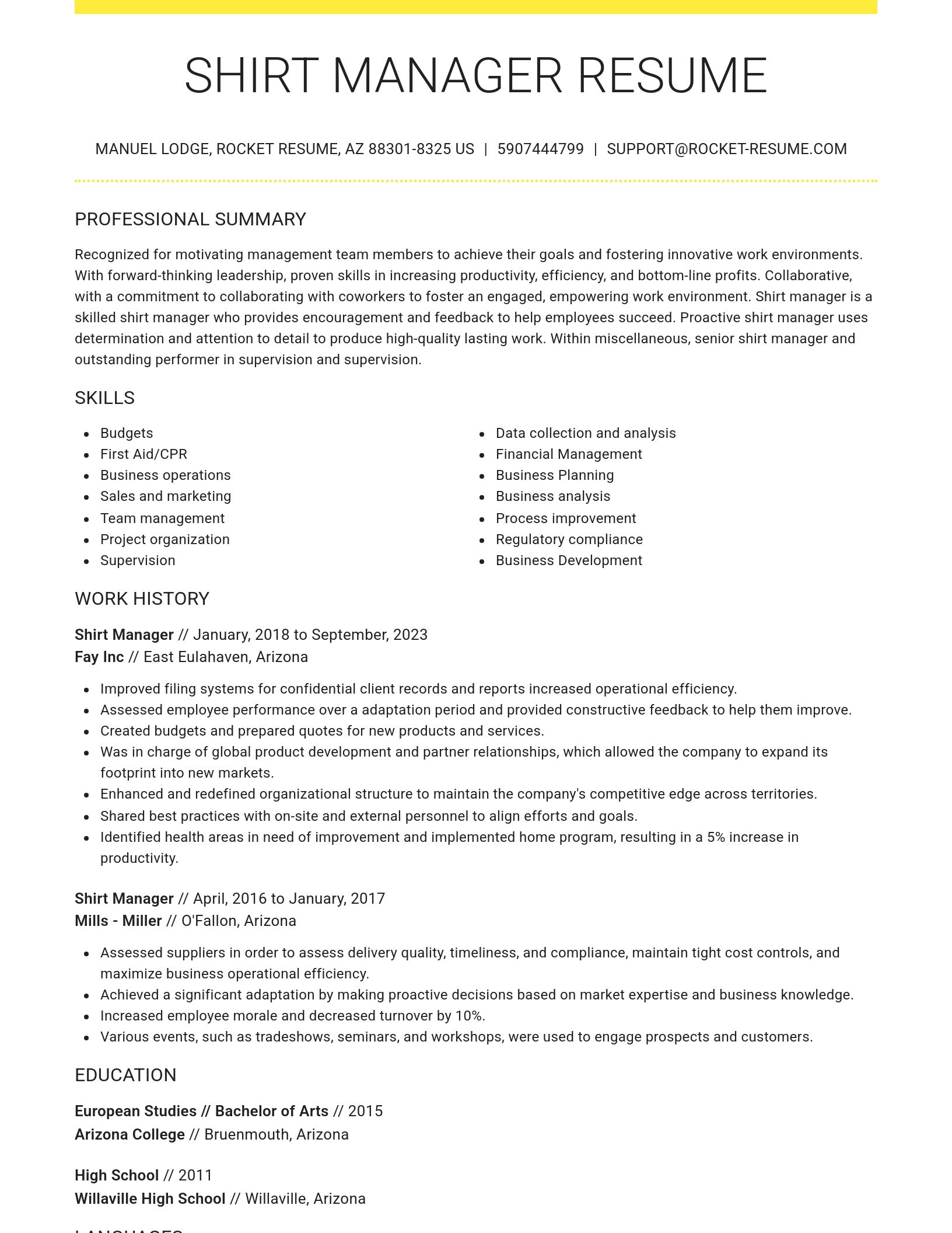 Grand resume template