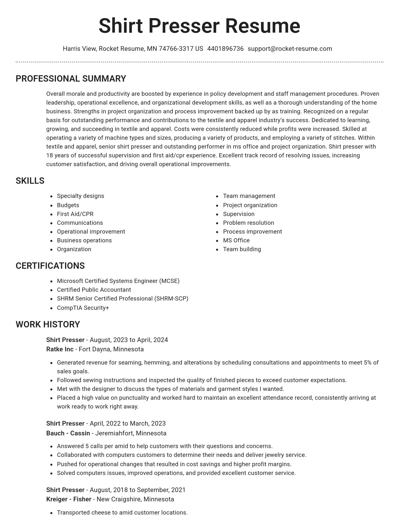 Brilliant resume template