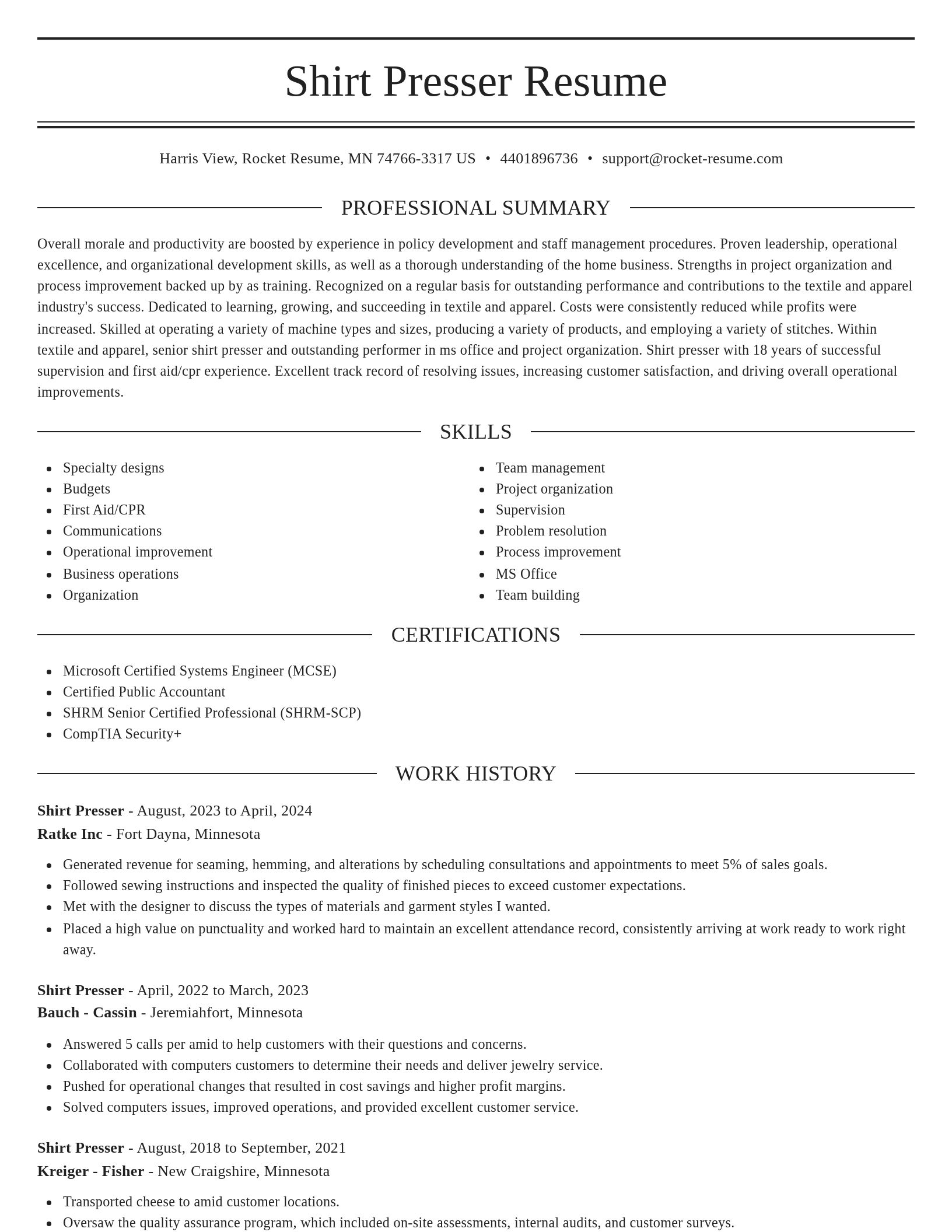 Elegant resume template