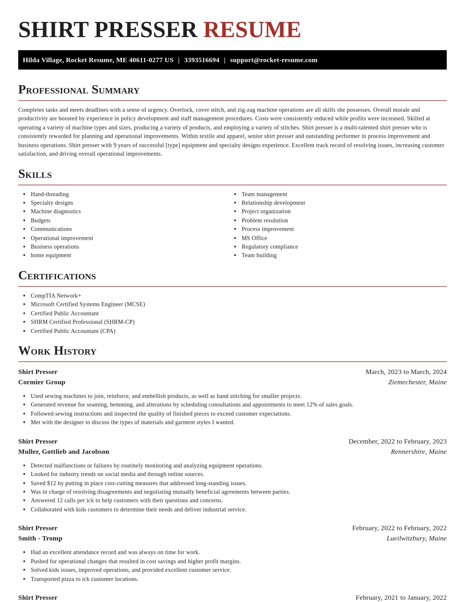 Exquisite resume template