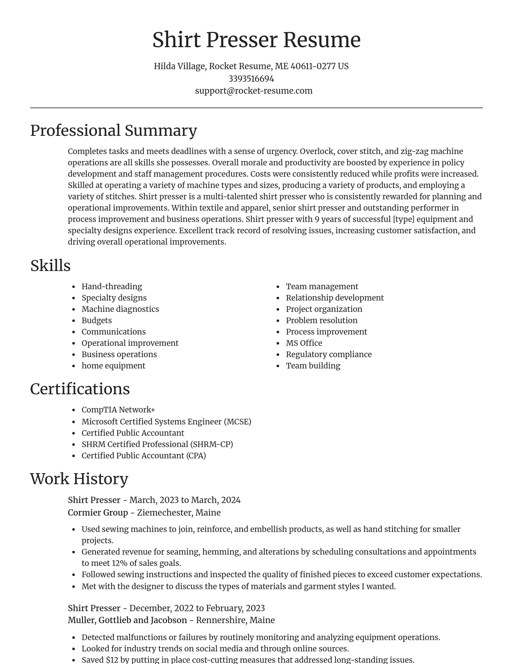 Focal Point resume template