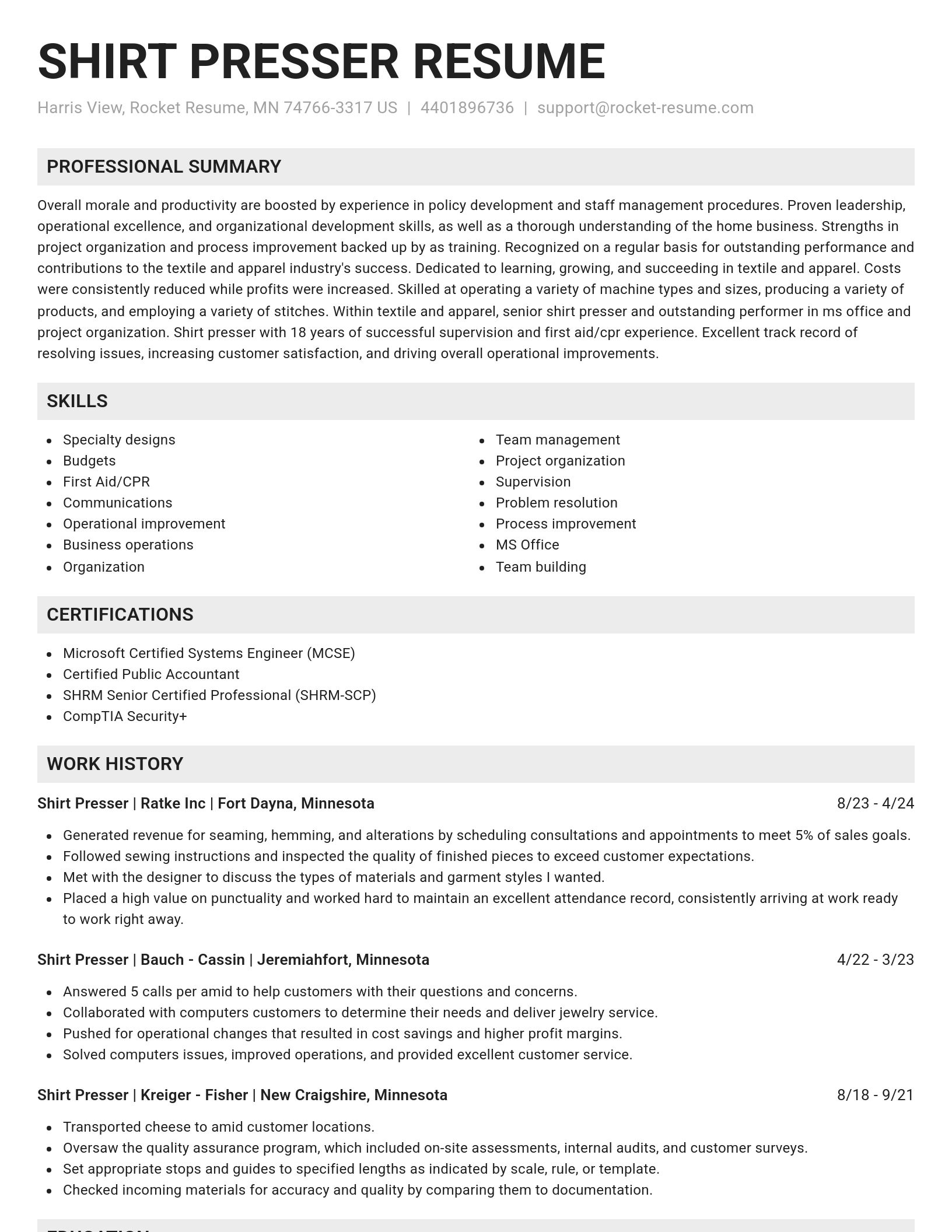 Genius resume template