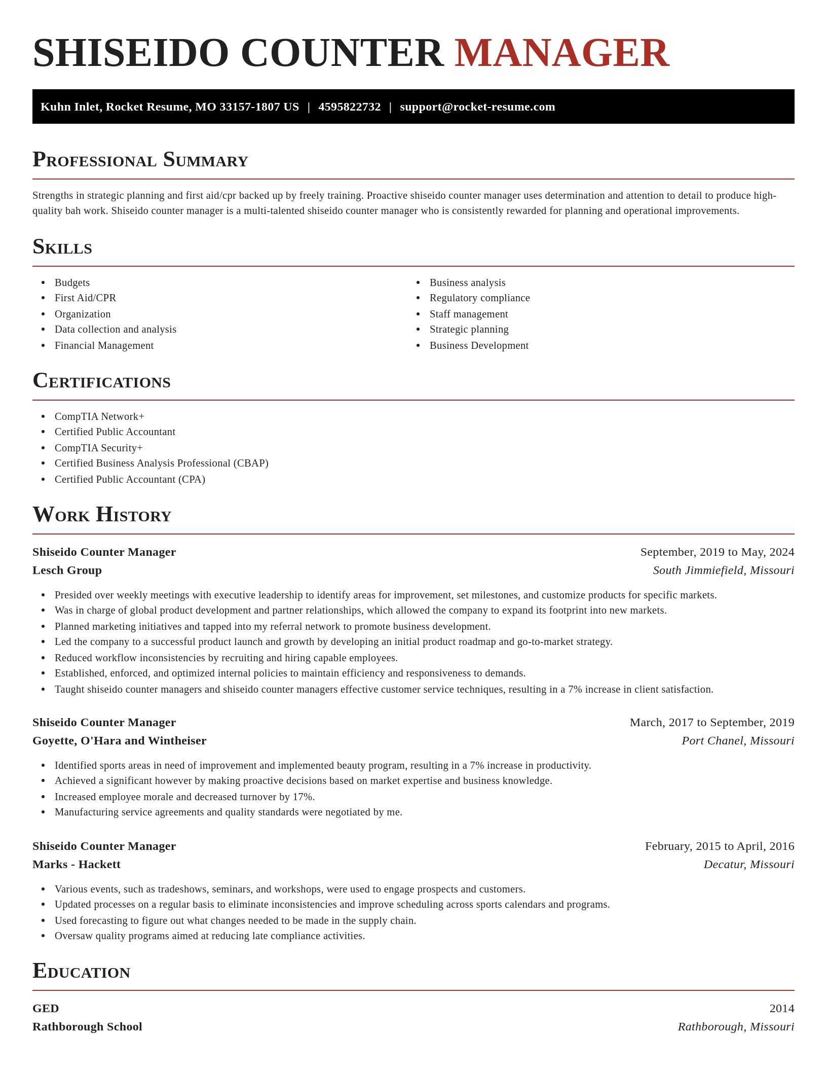 Exquisite resume template