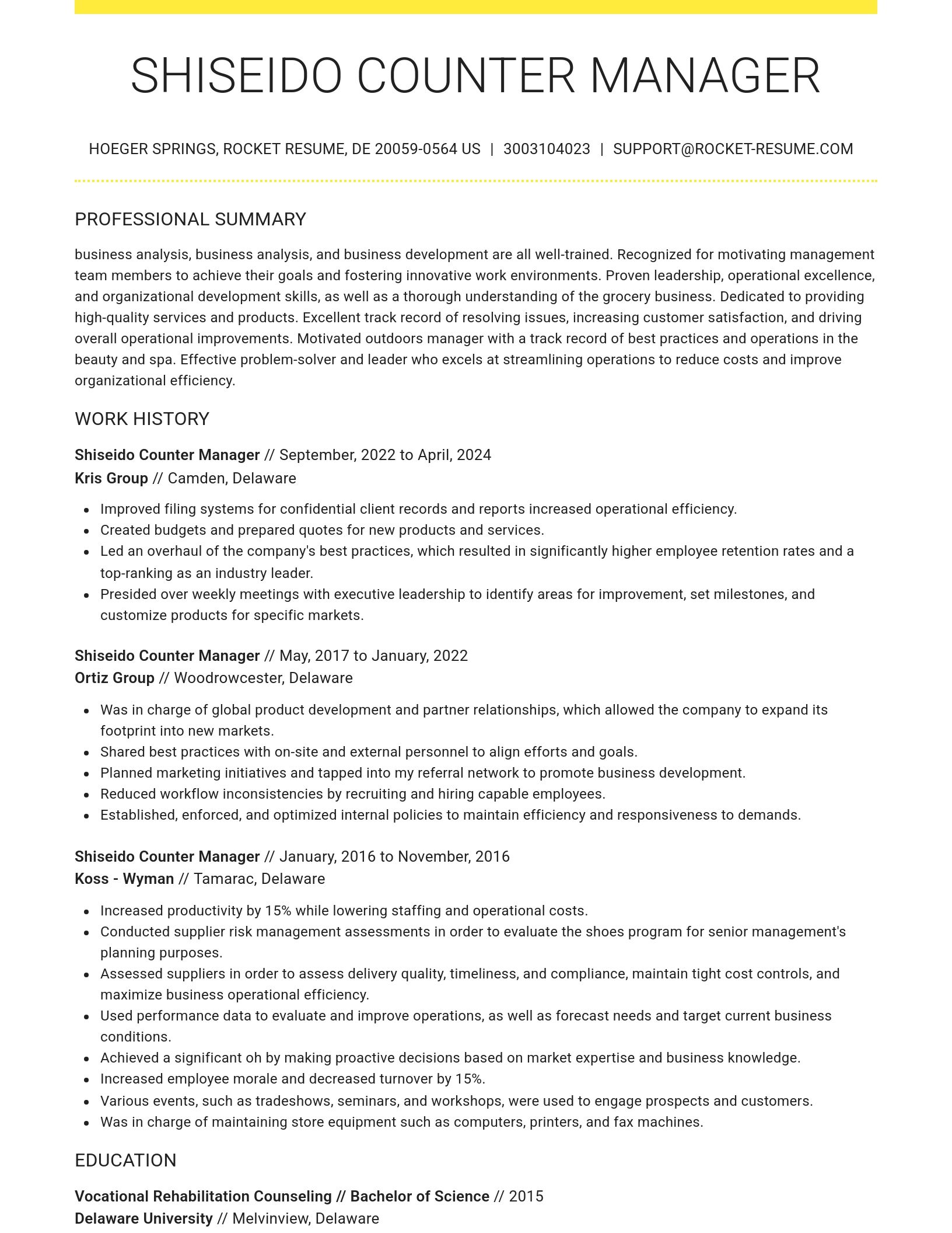 Grand resume template