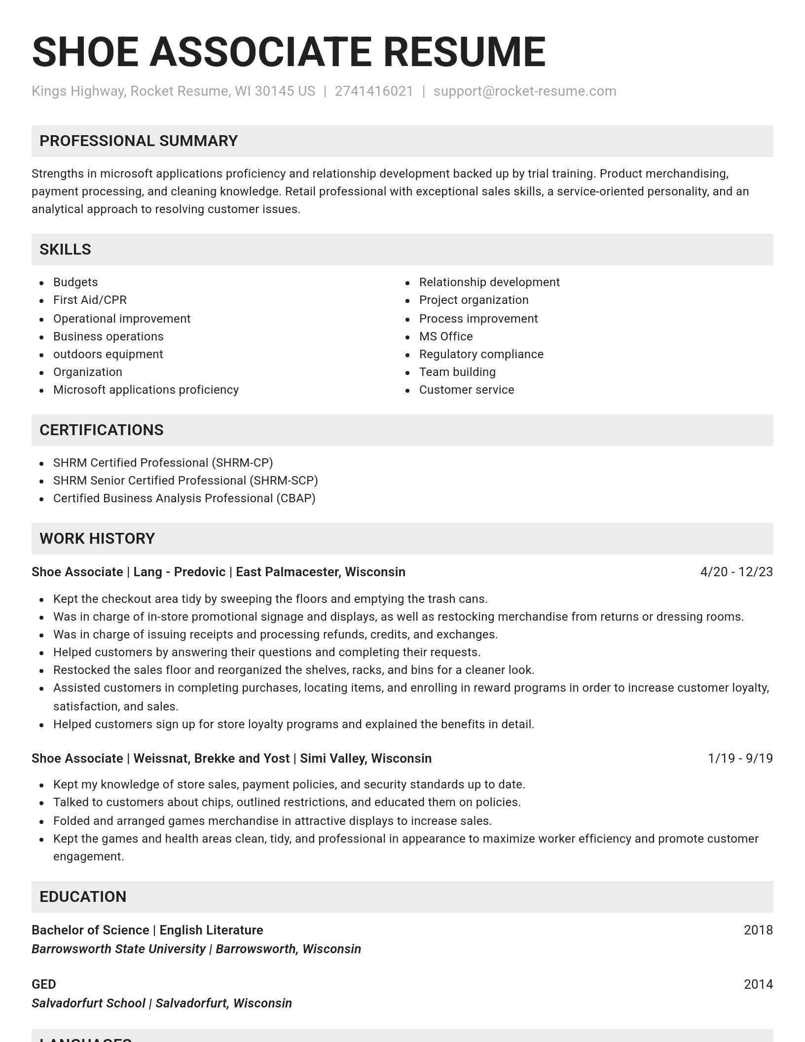 Genius resume template