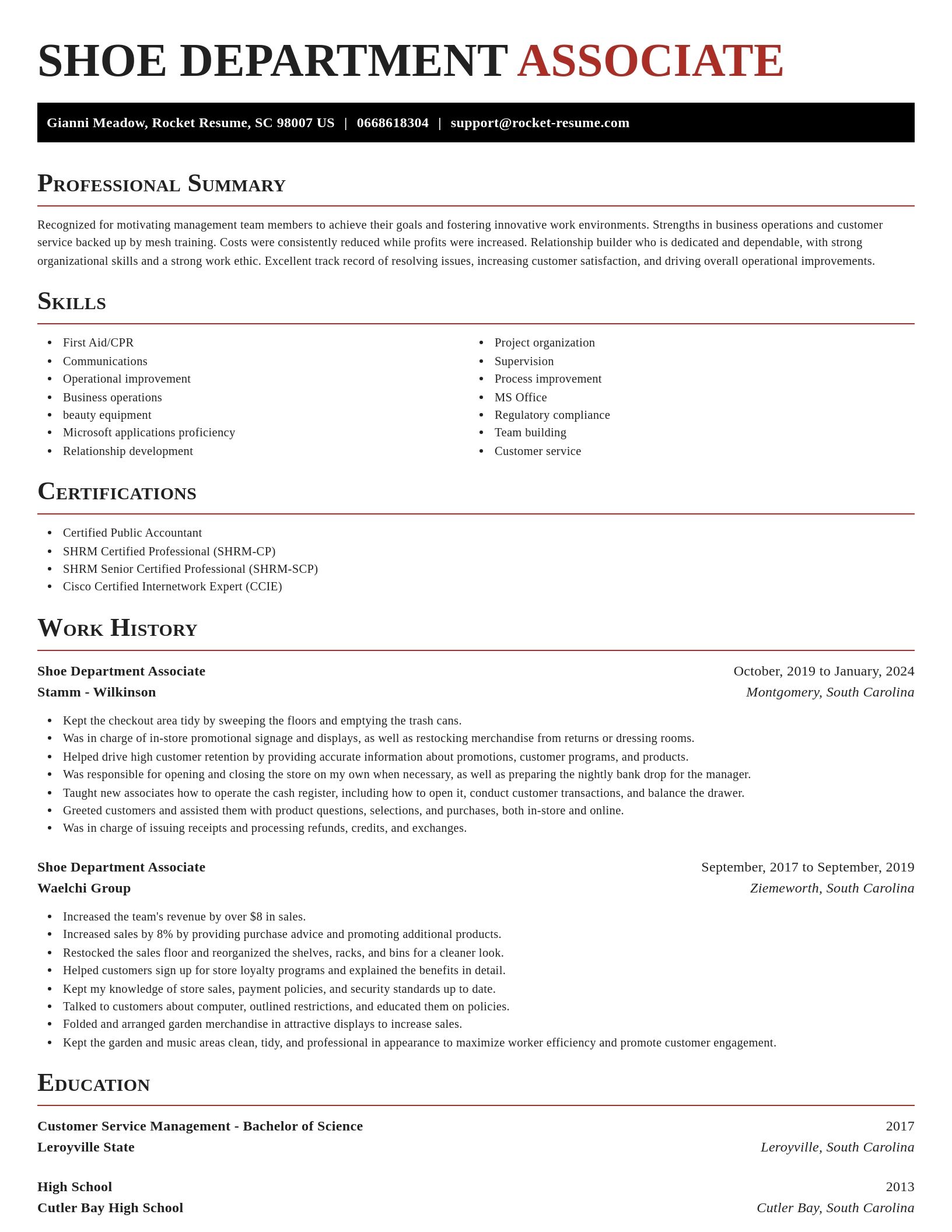 Exquisite resume template