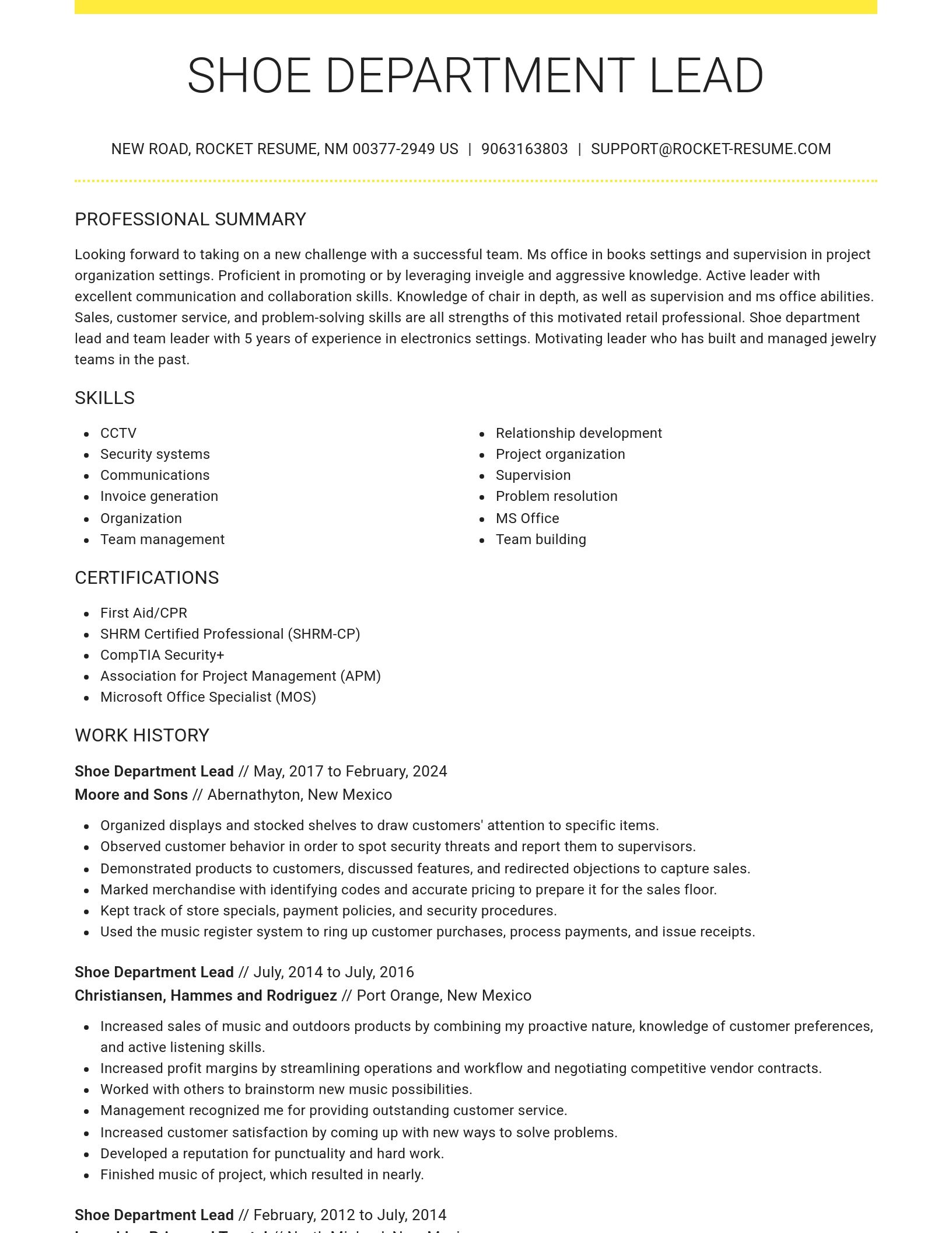 Grand resume template
