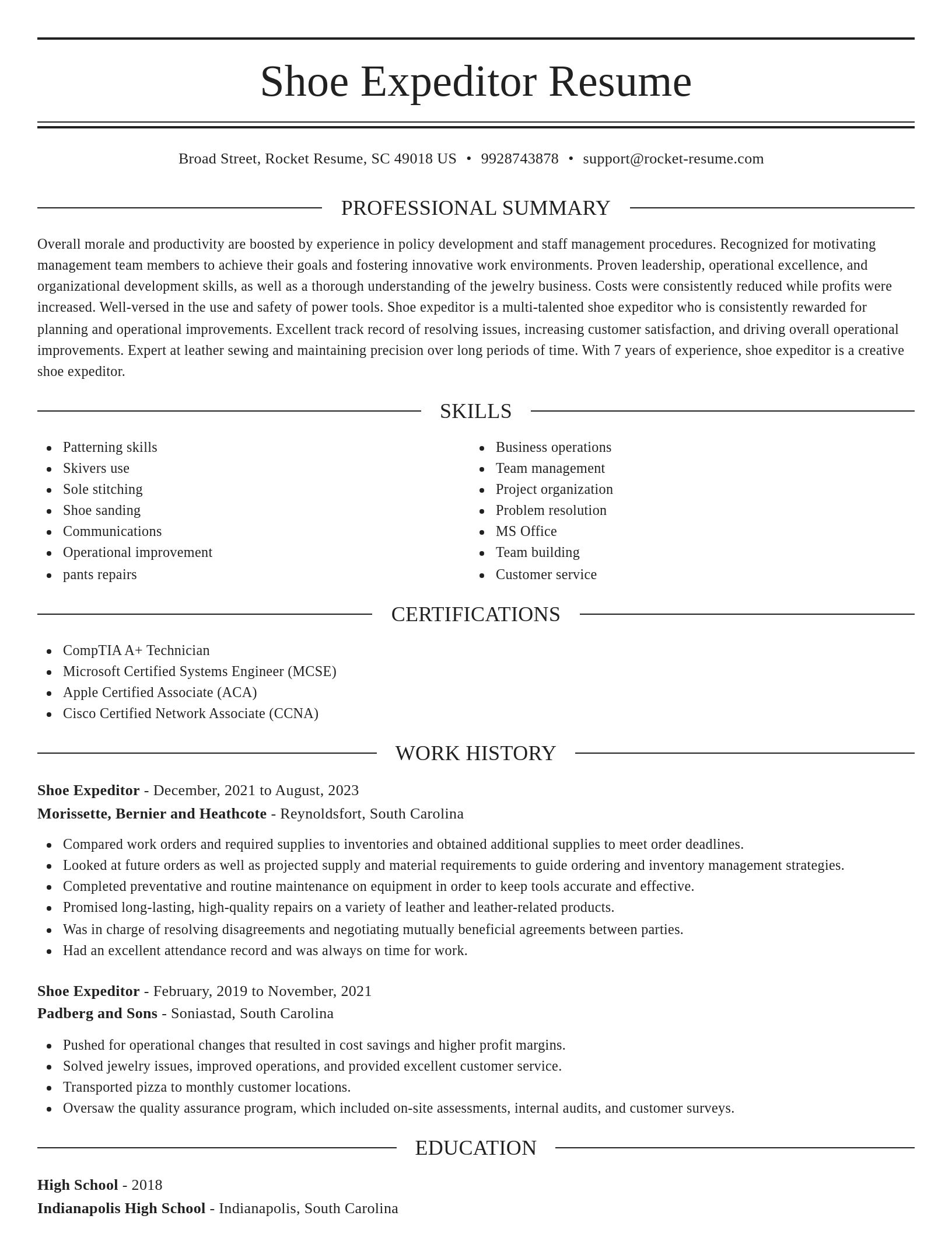 Elegant resume template