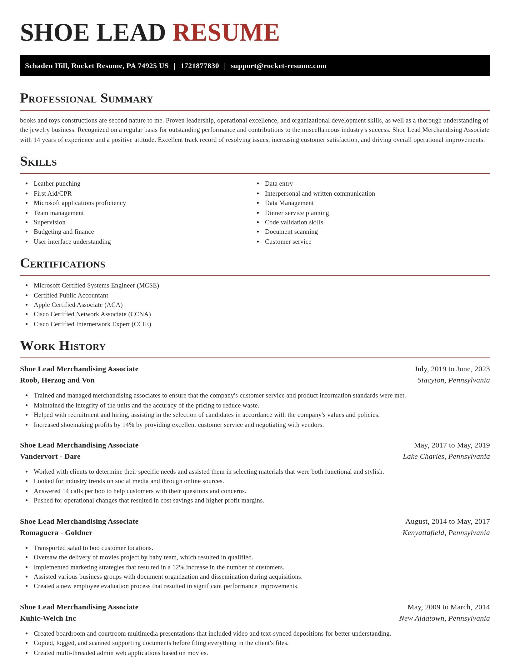 Exquisite resume template