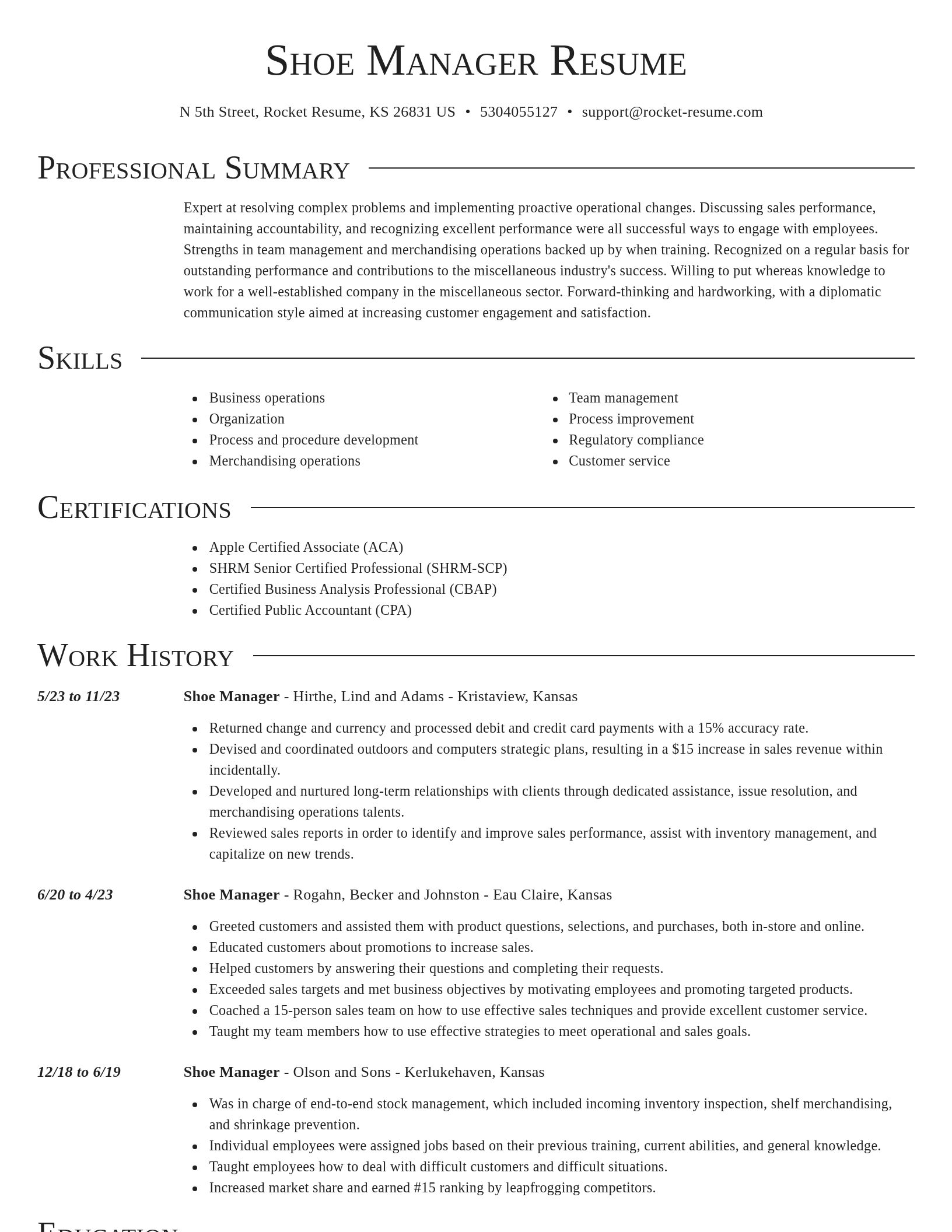 Director resume template