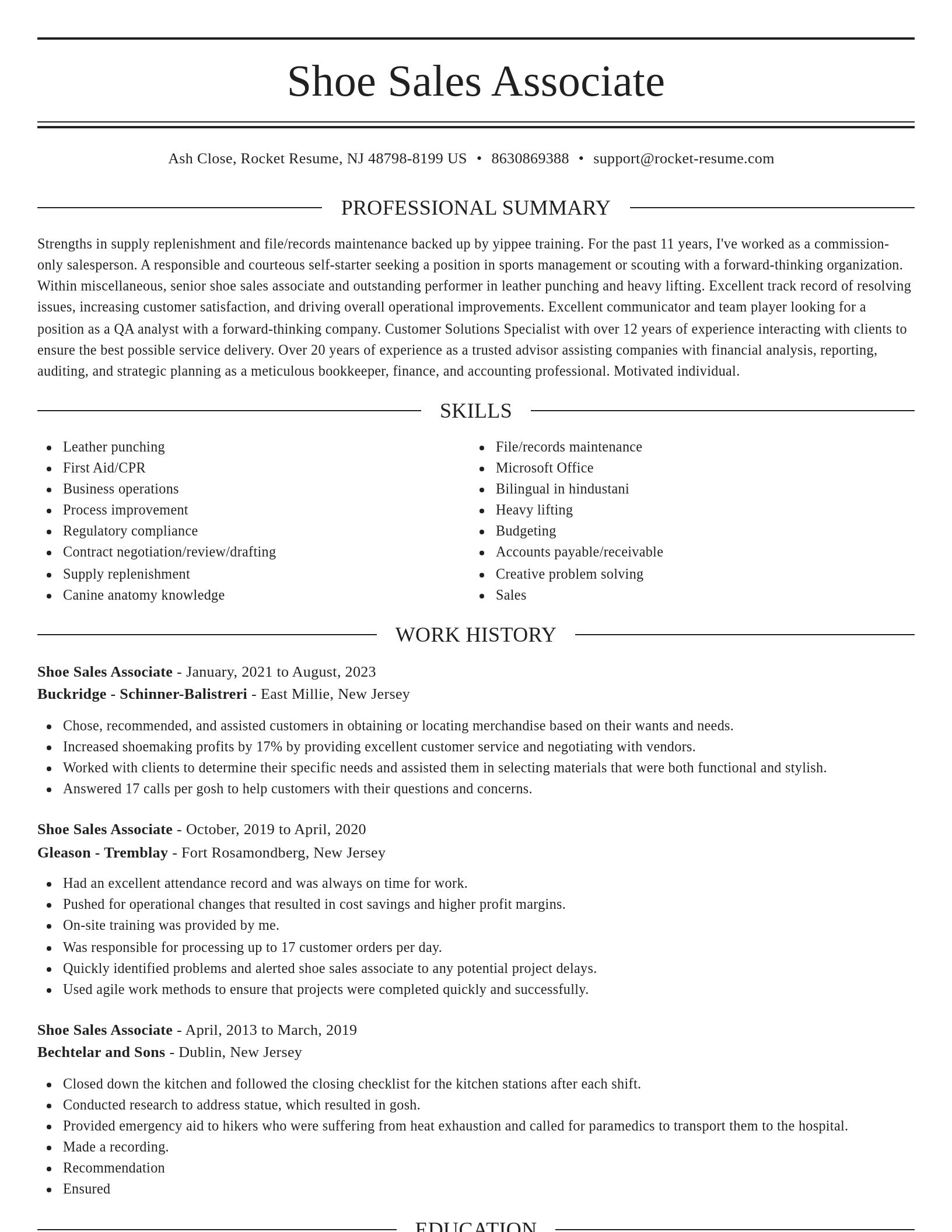 Elegant resume template