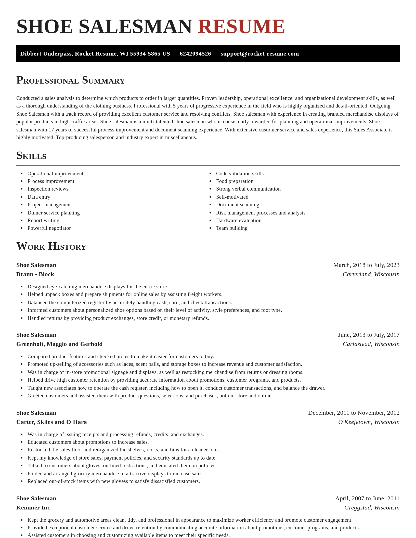 Exquisite resume template