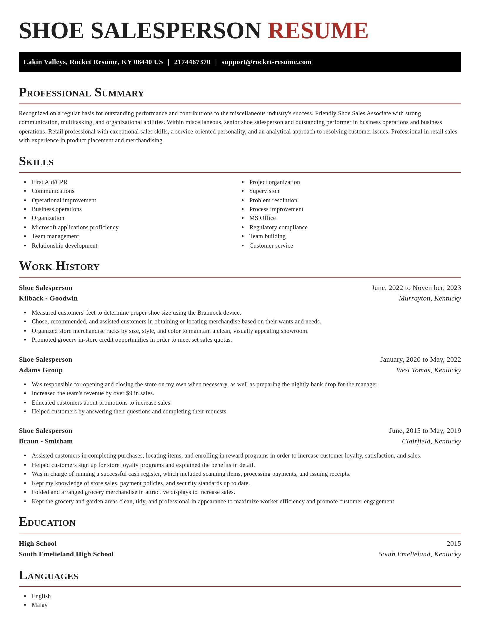 Exquisite resume template