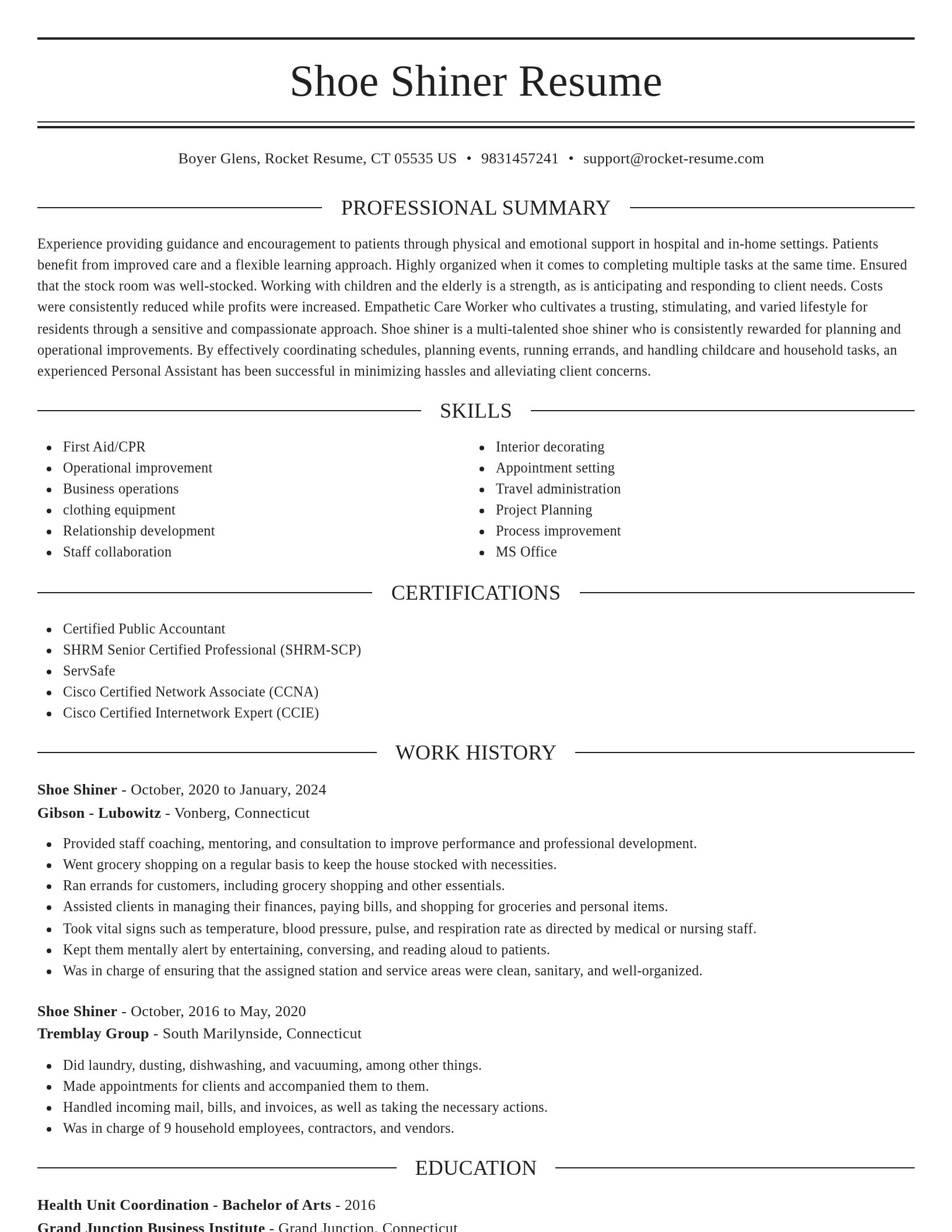 Elegant resume template