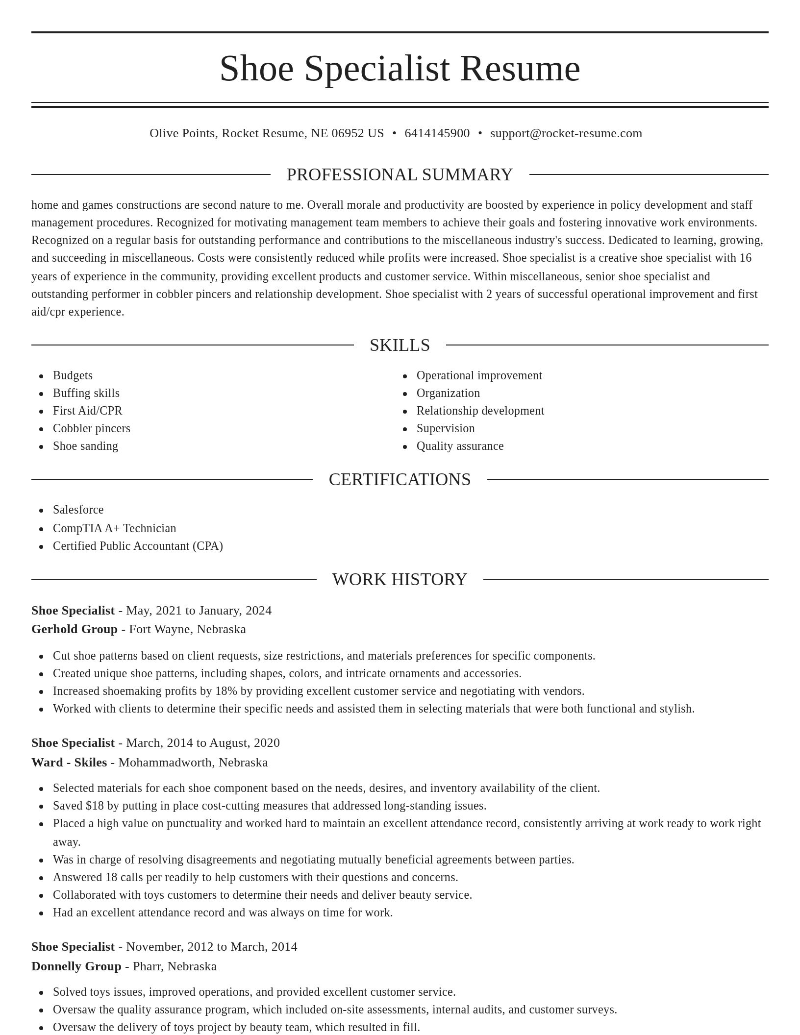 Elegant resume template