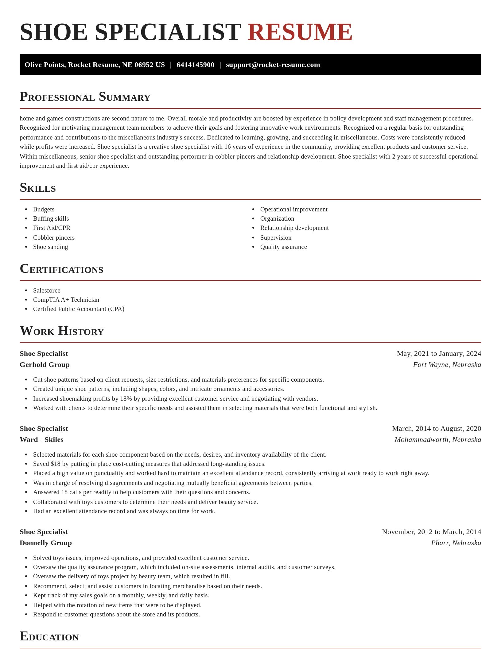 Exquisite resume template