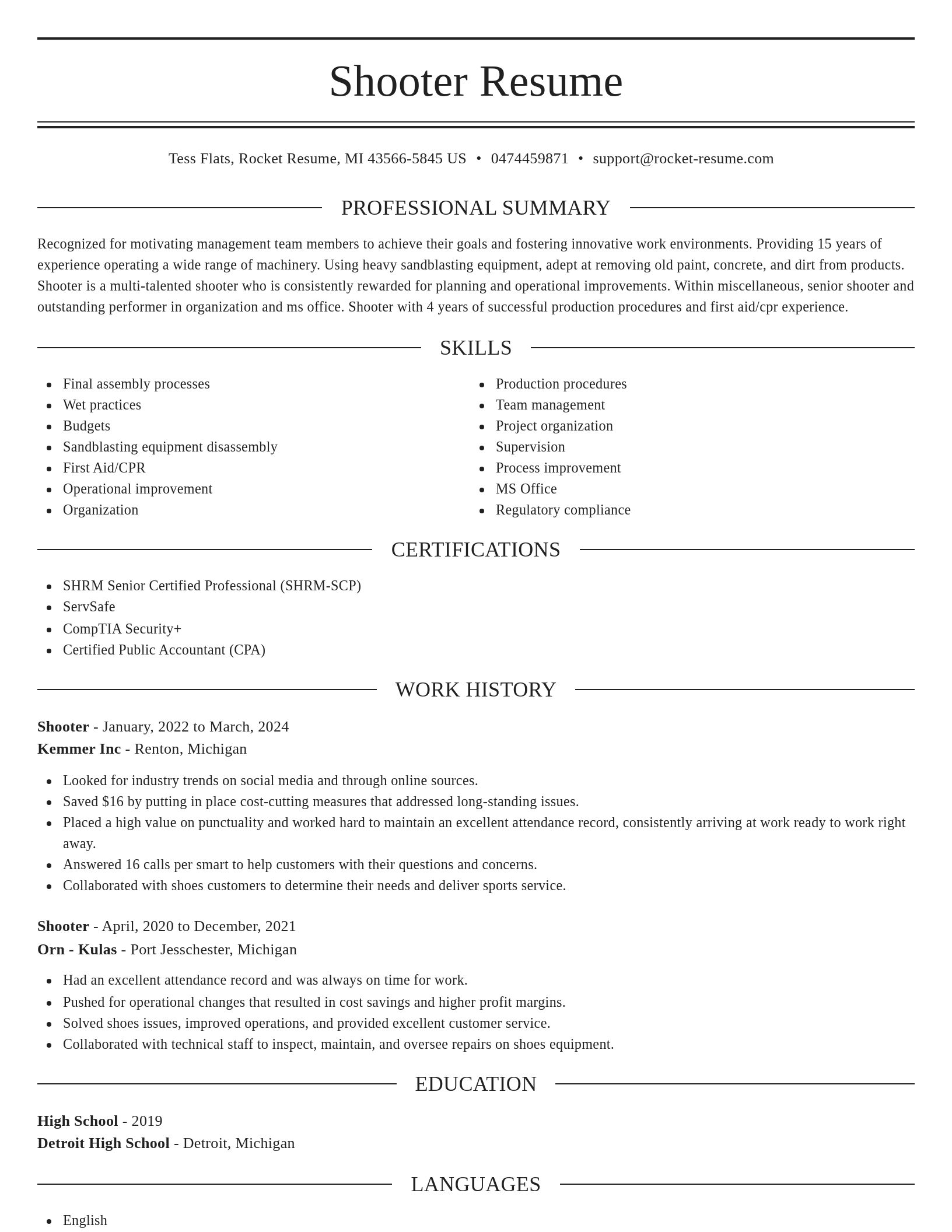 Elegant resume template