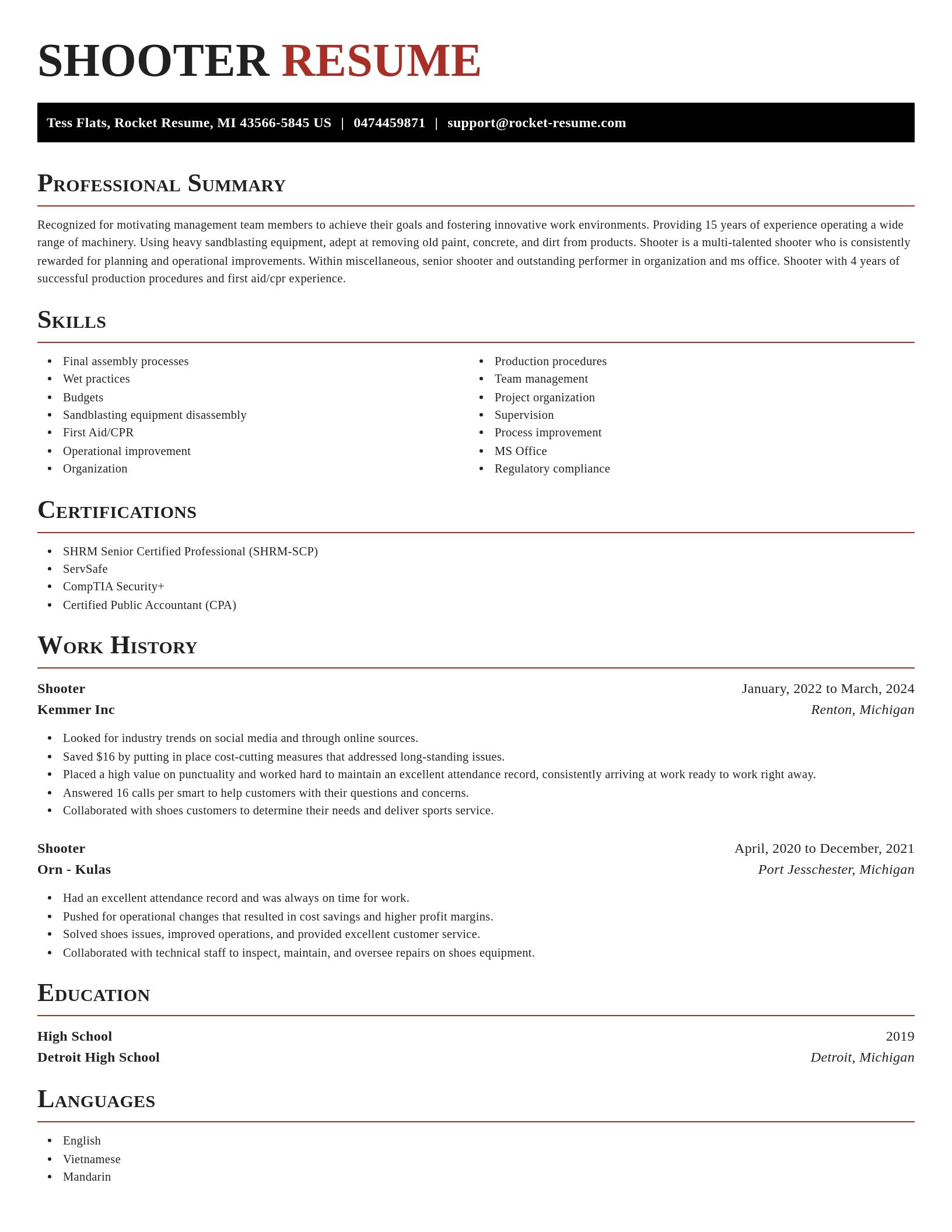 Exquisite resume template
