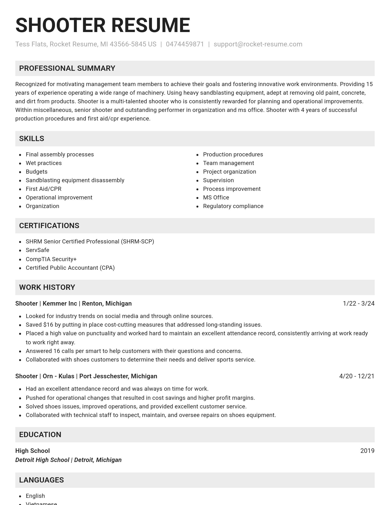 Genius resume template