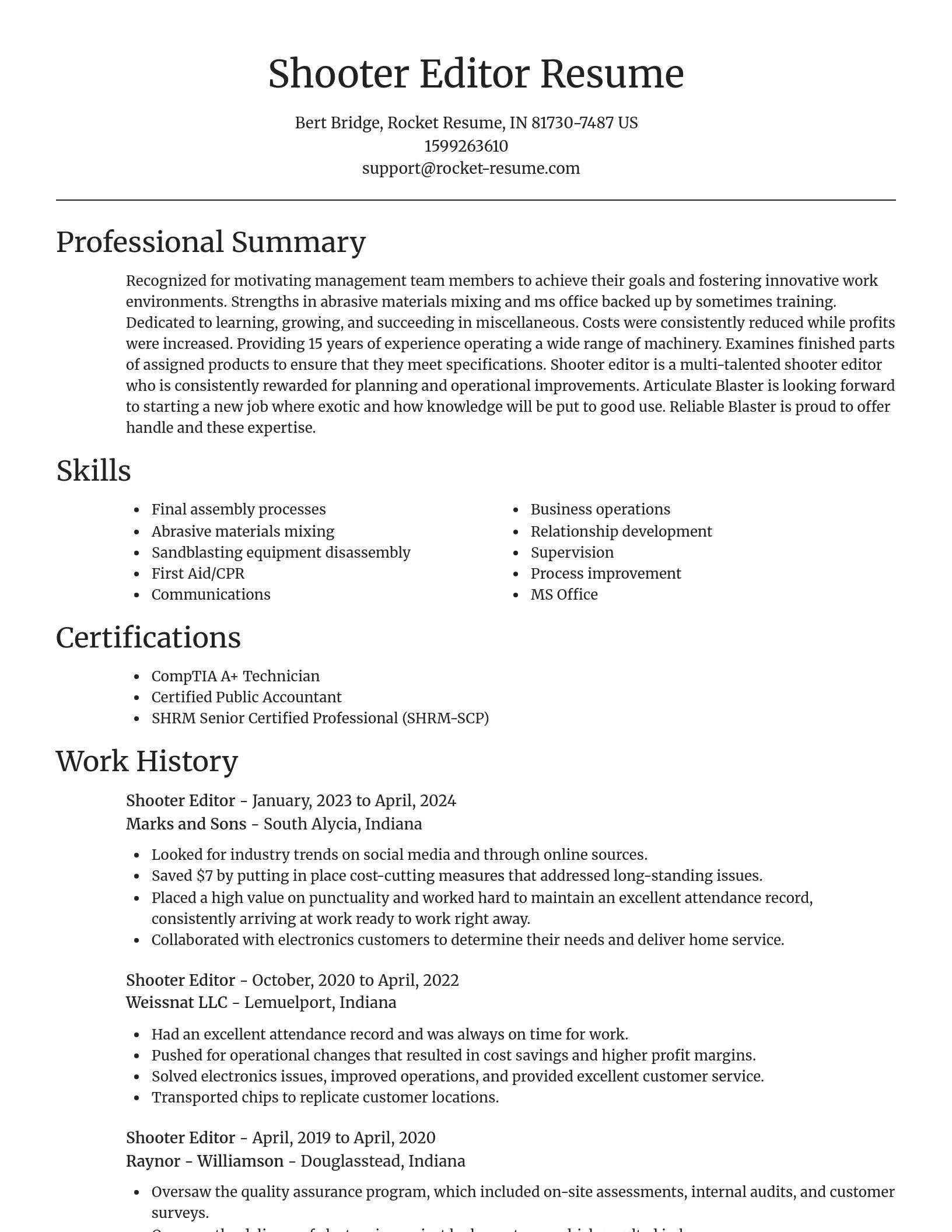 Focal Point resume template
