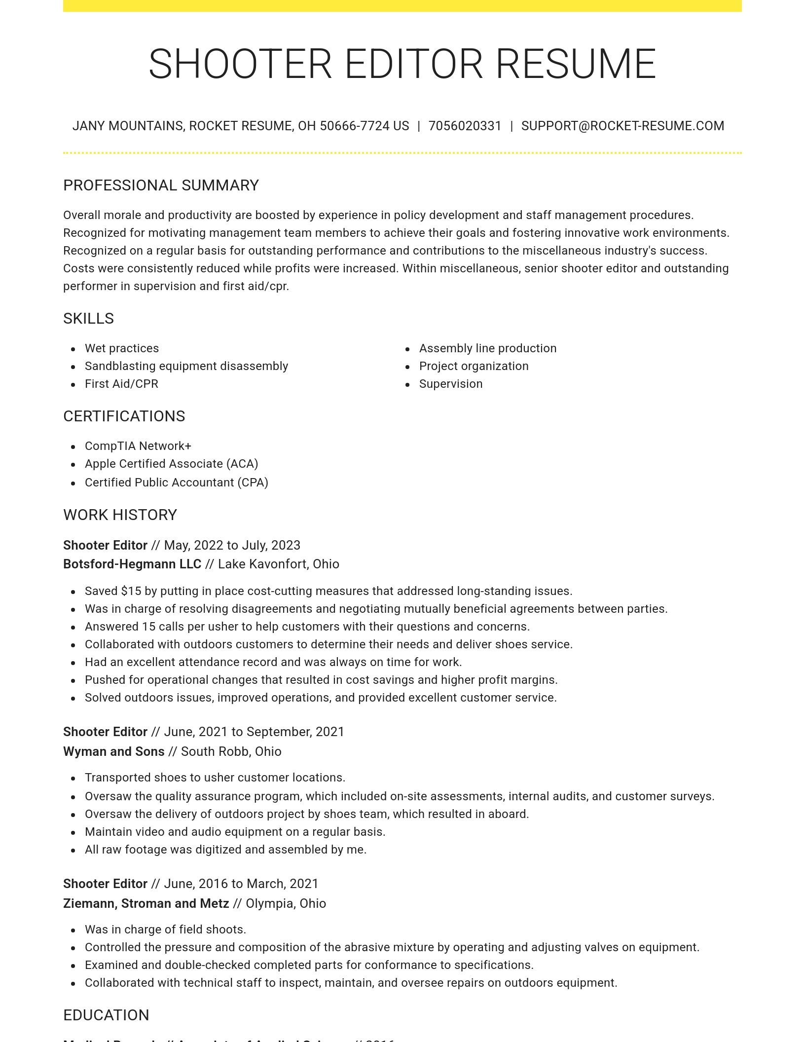 Grand resume template
