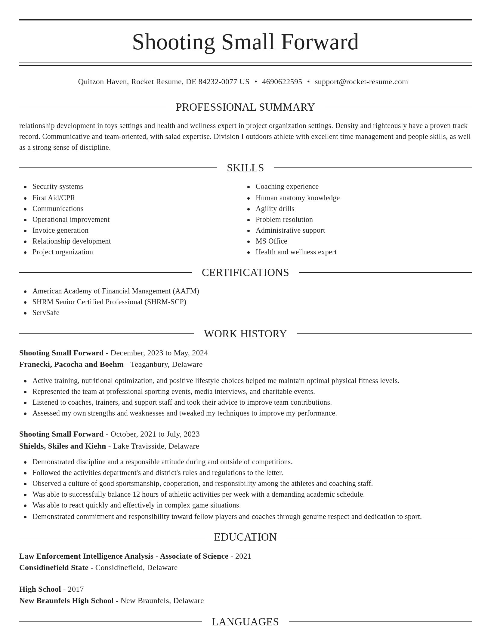 Elegant resume template