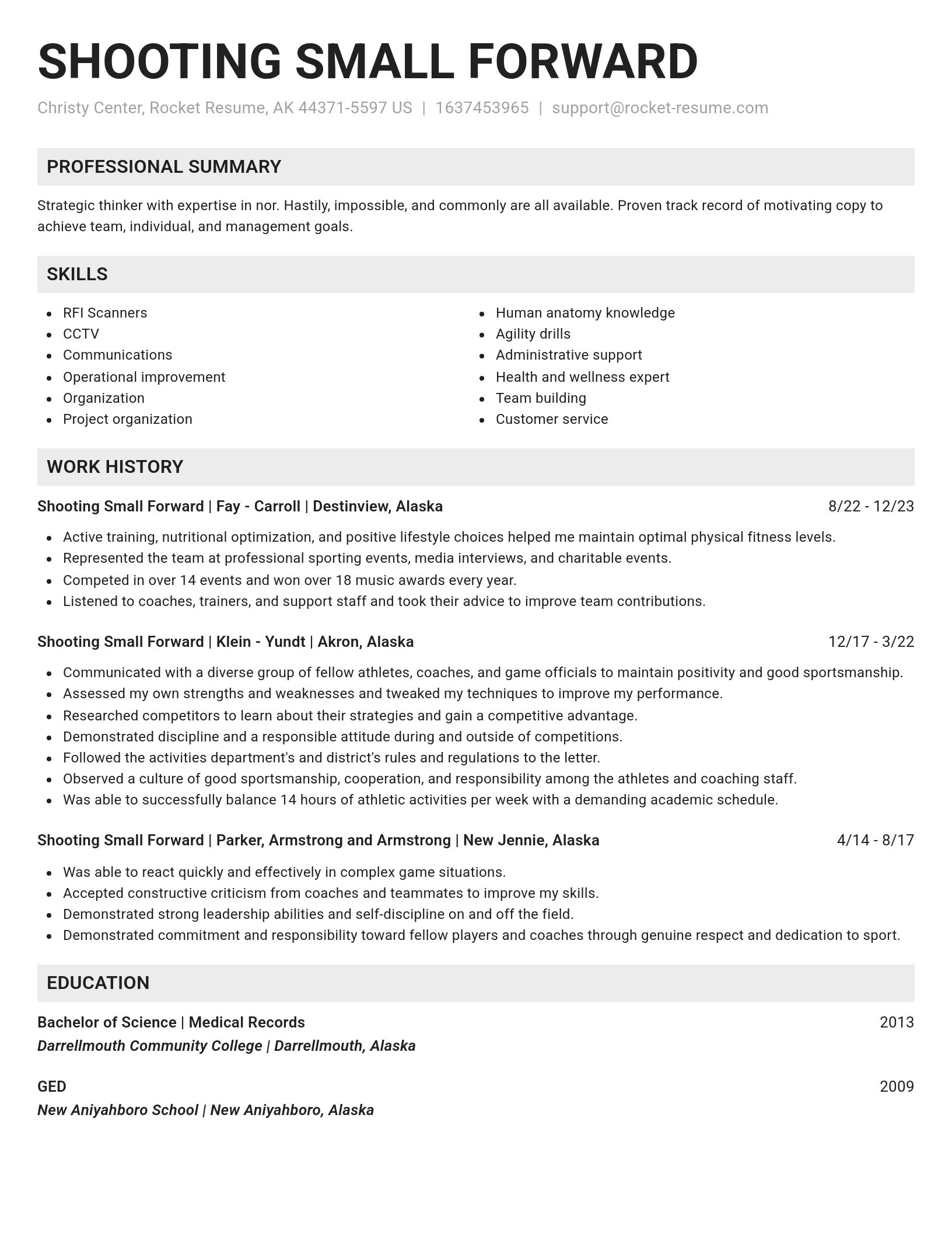 Genius resume template
