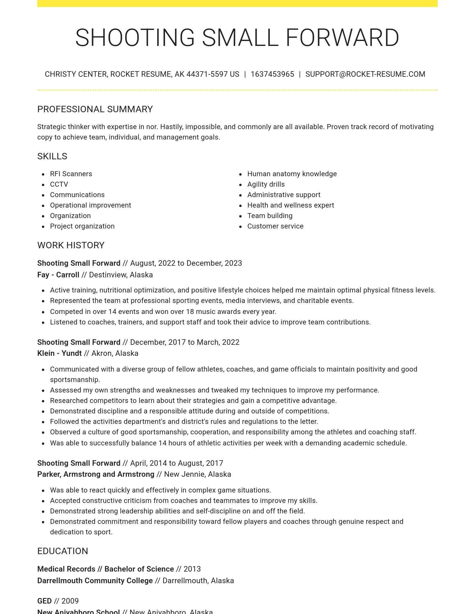 Grand resume template