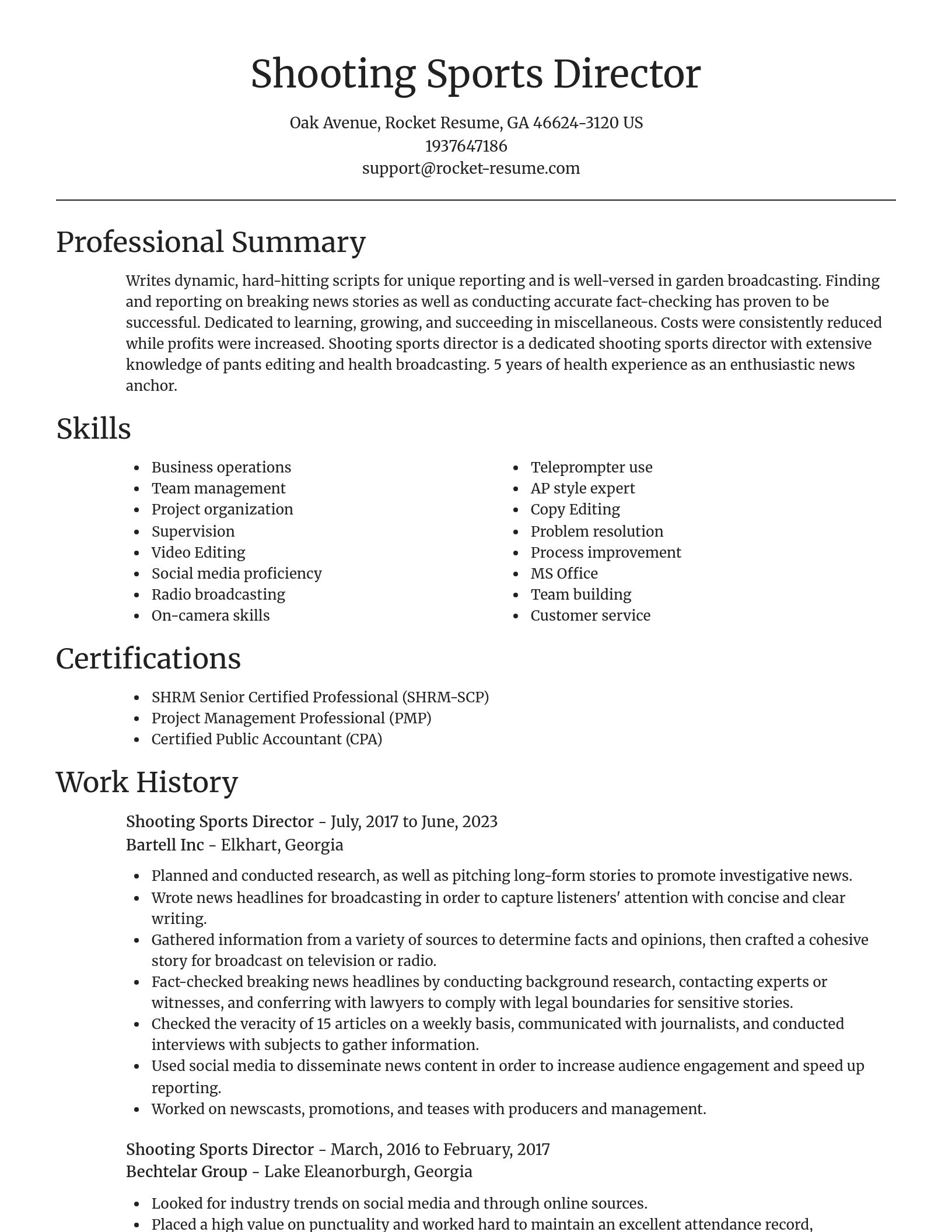 Focal Point resume template