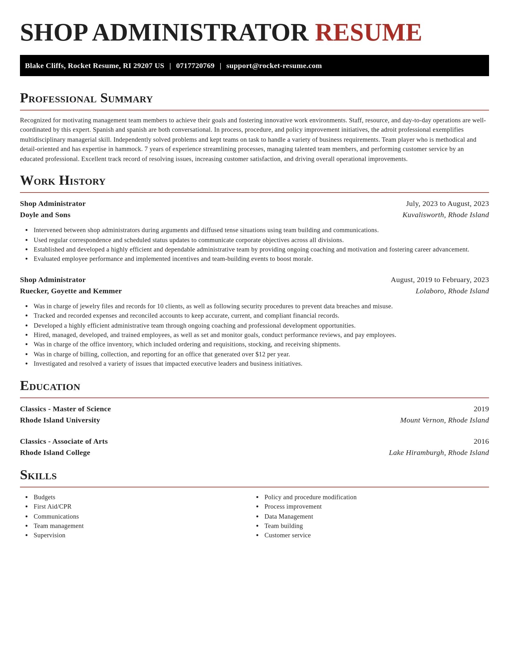 Exquisite resume template