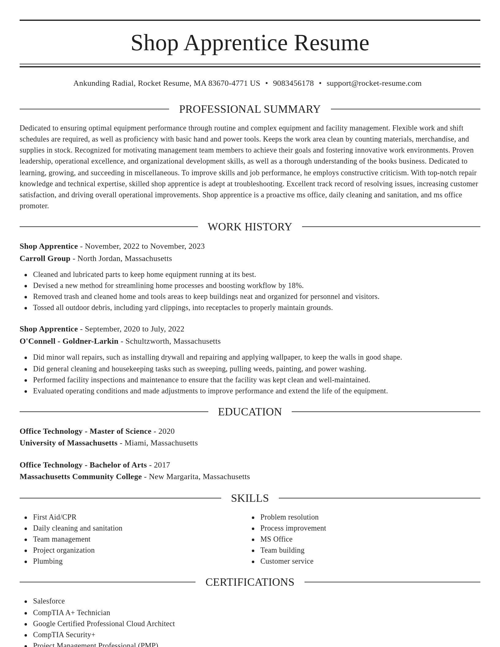 Elegant resume template