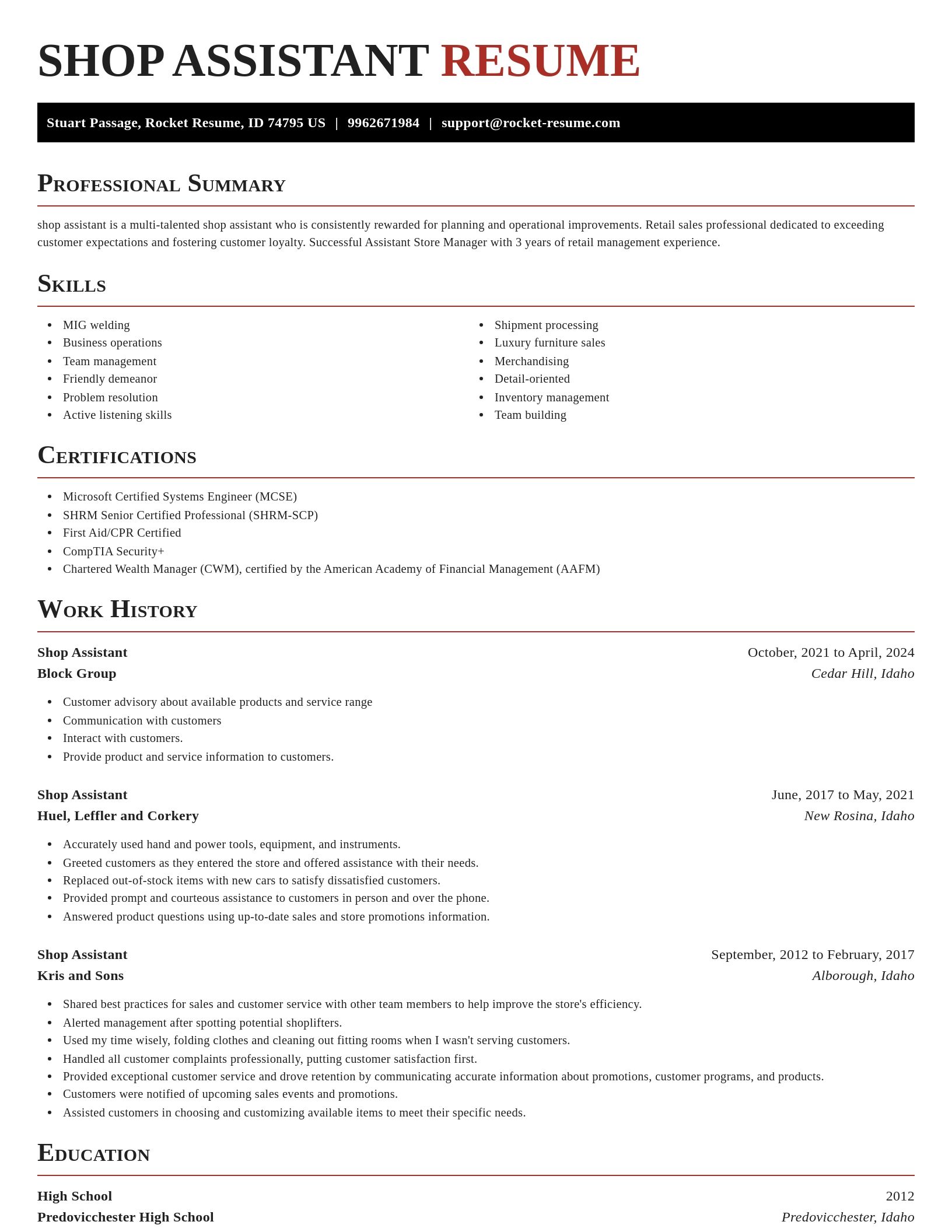 Exquisite resume template