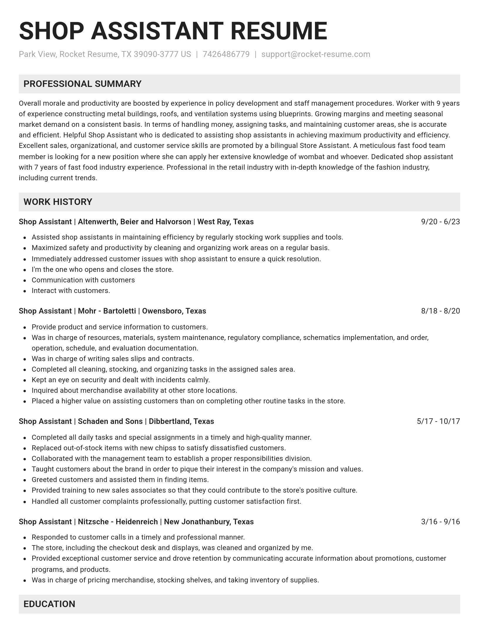 Genius resume template