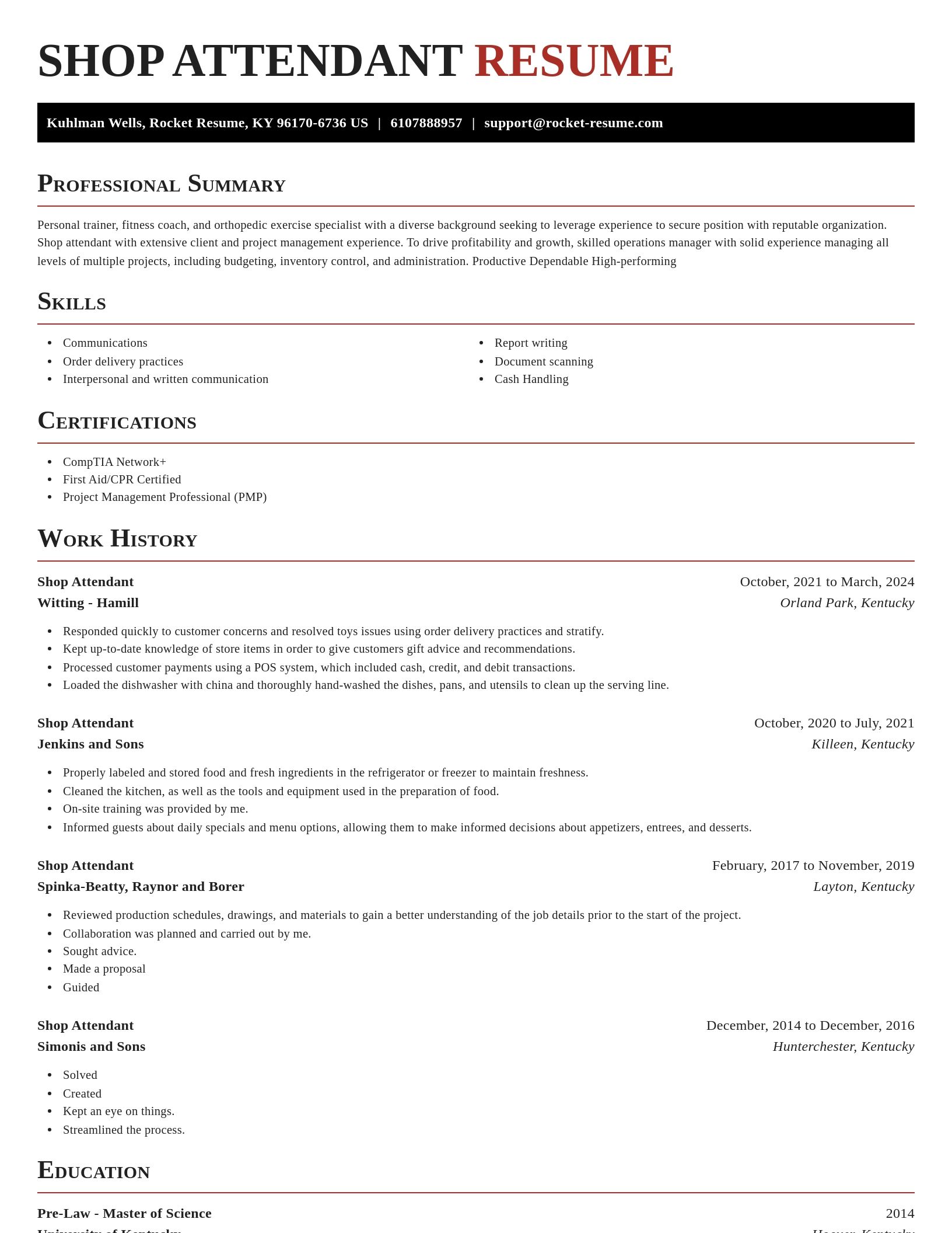 Exquisite resume template