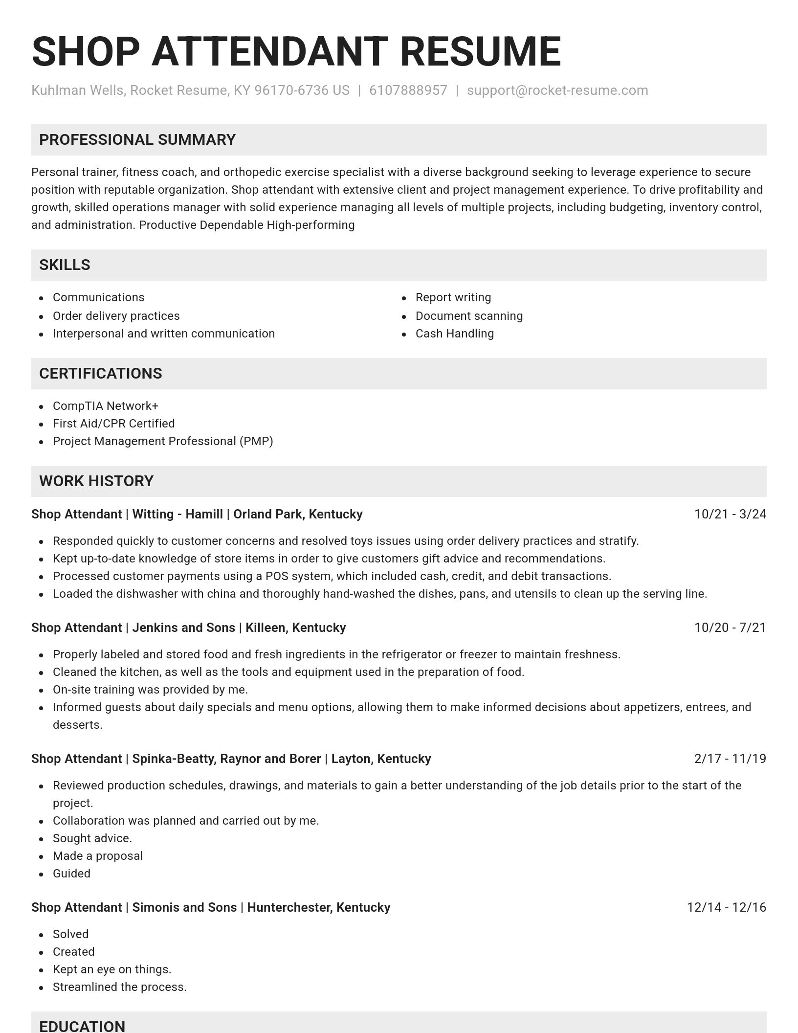 Genius resume template