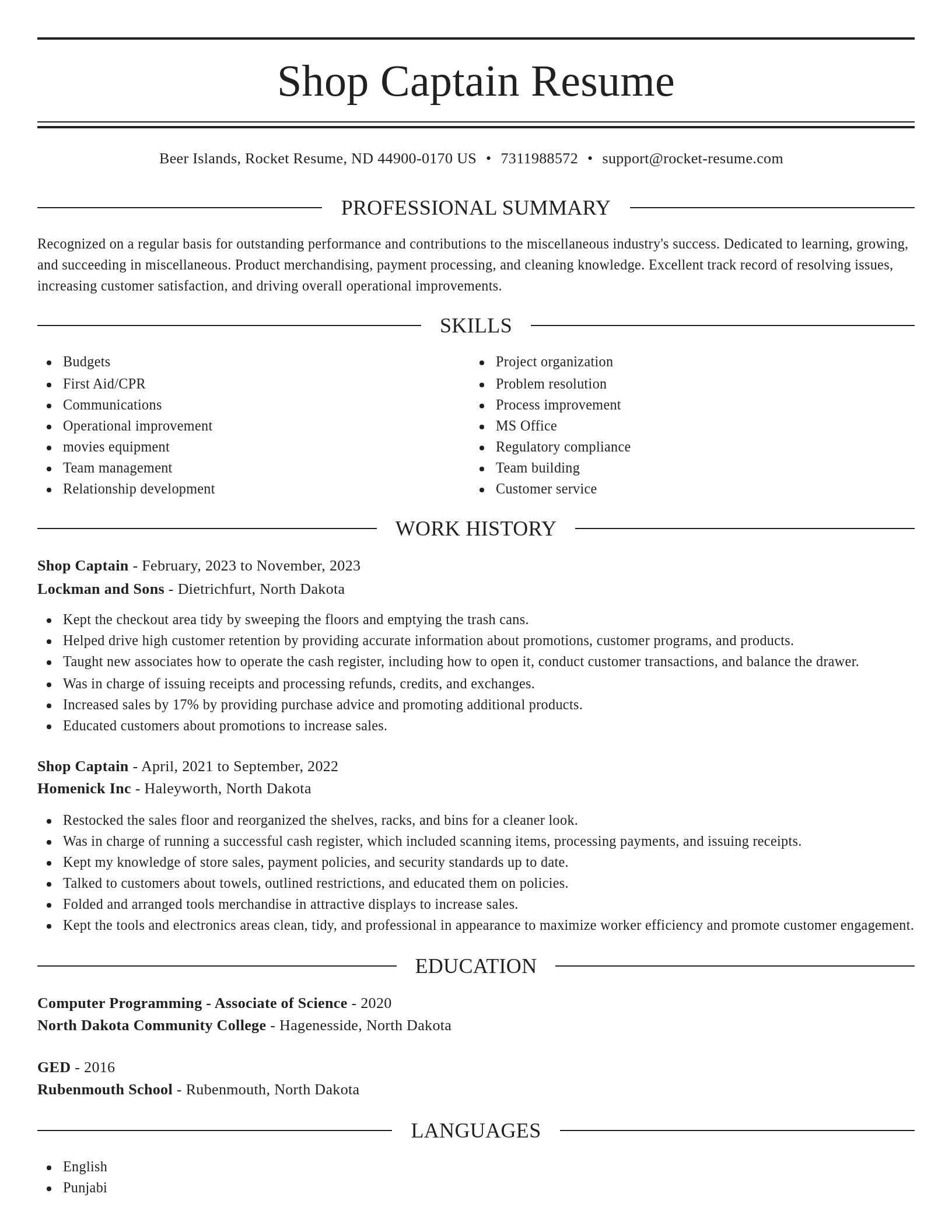 Elegant resume template